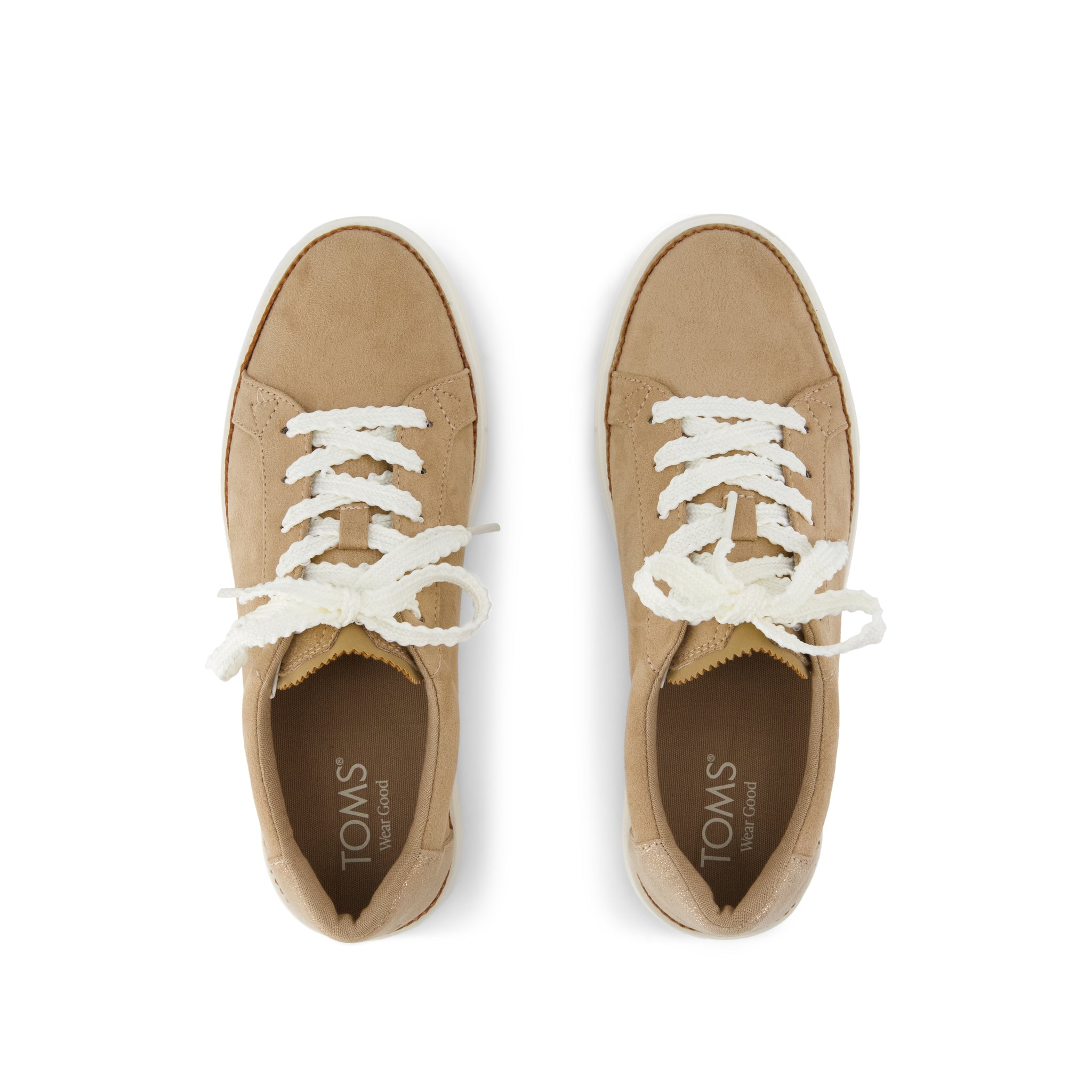 Womens Izzy Lace-Up Sneaker Taupe Premium Microfiber Suede - Image 6