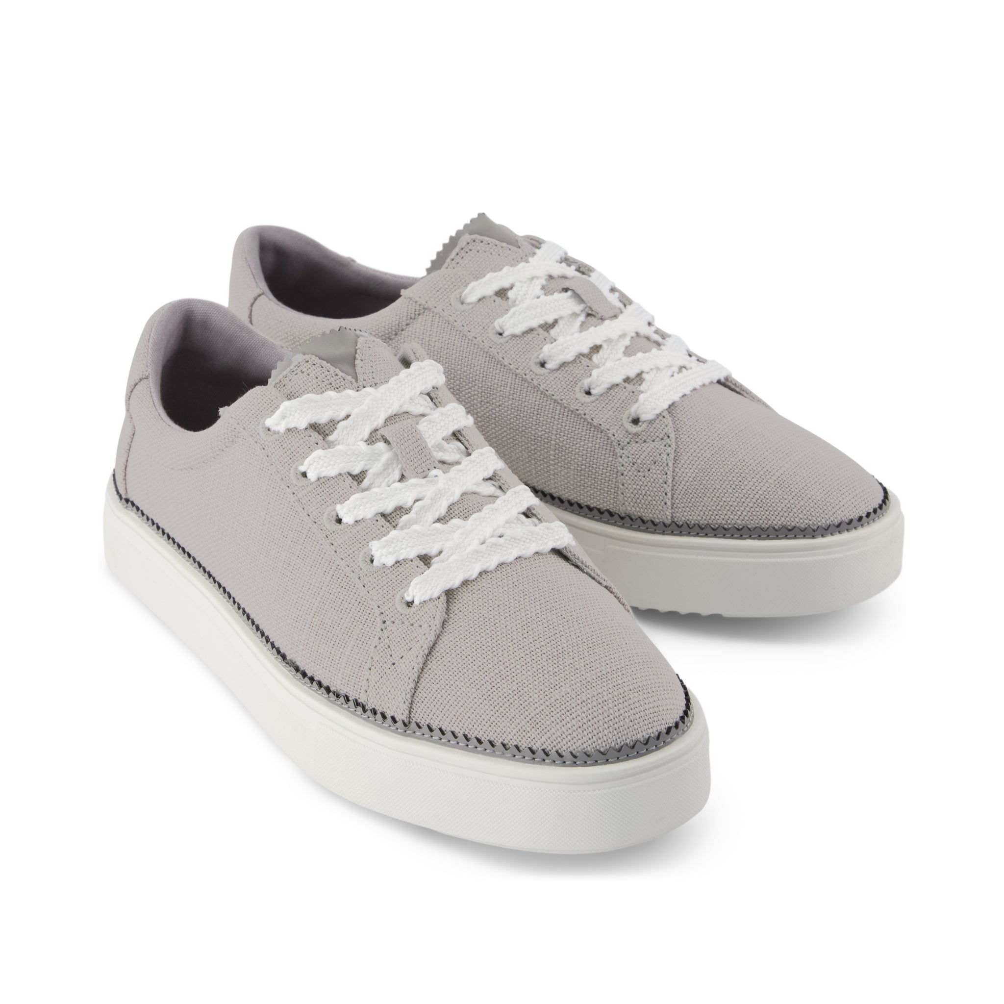 Womens Izzy Lace-Up Sneaker Drizzle Grey Heritage Canvas - Image 3