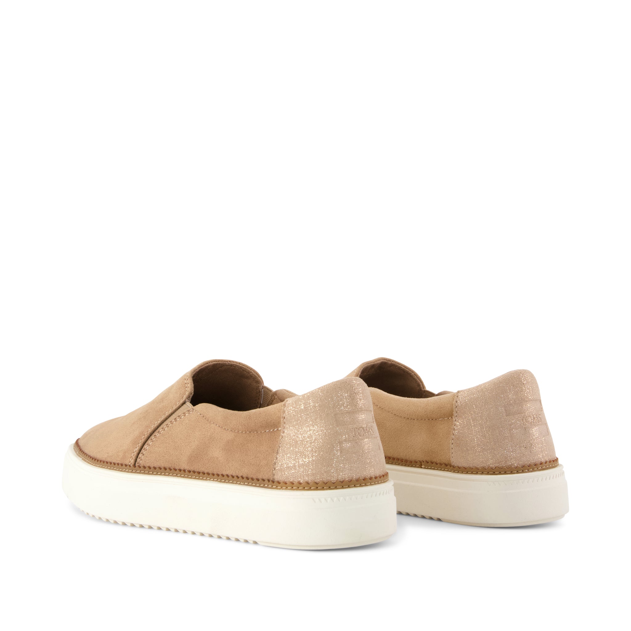 Womens Emily Slip On Sneaker Taupe Premium Microfiber Suede - Image 4