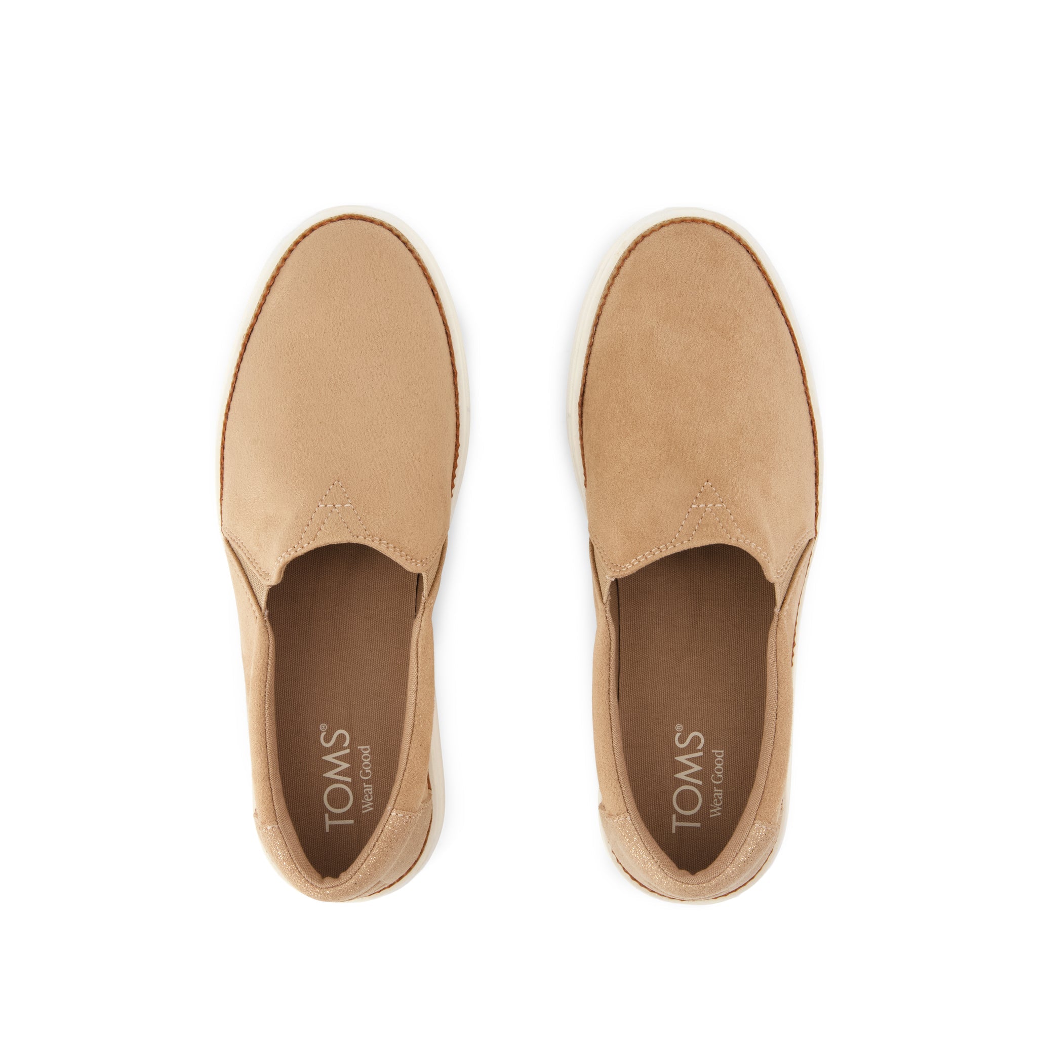 Womens Emily Slip On Sneaker Taupe Premium Microfiber Suede - Image 6