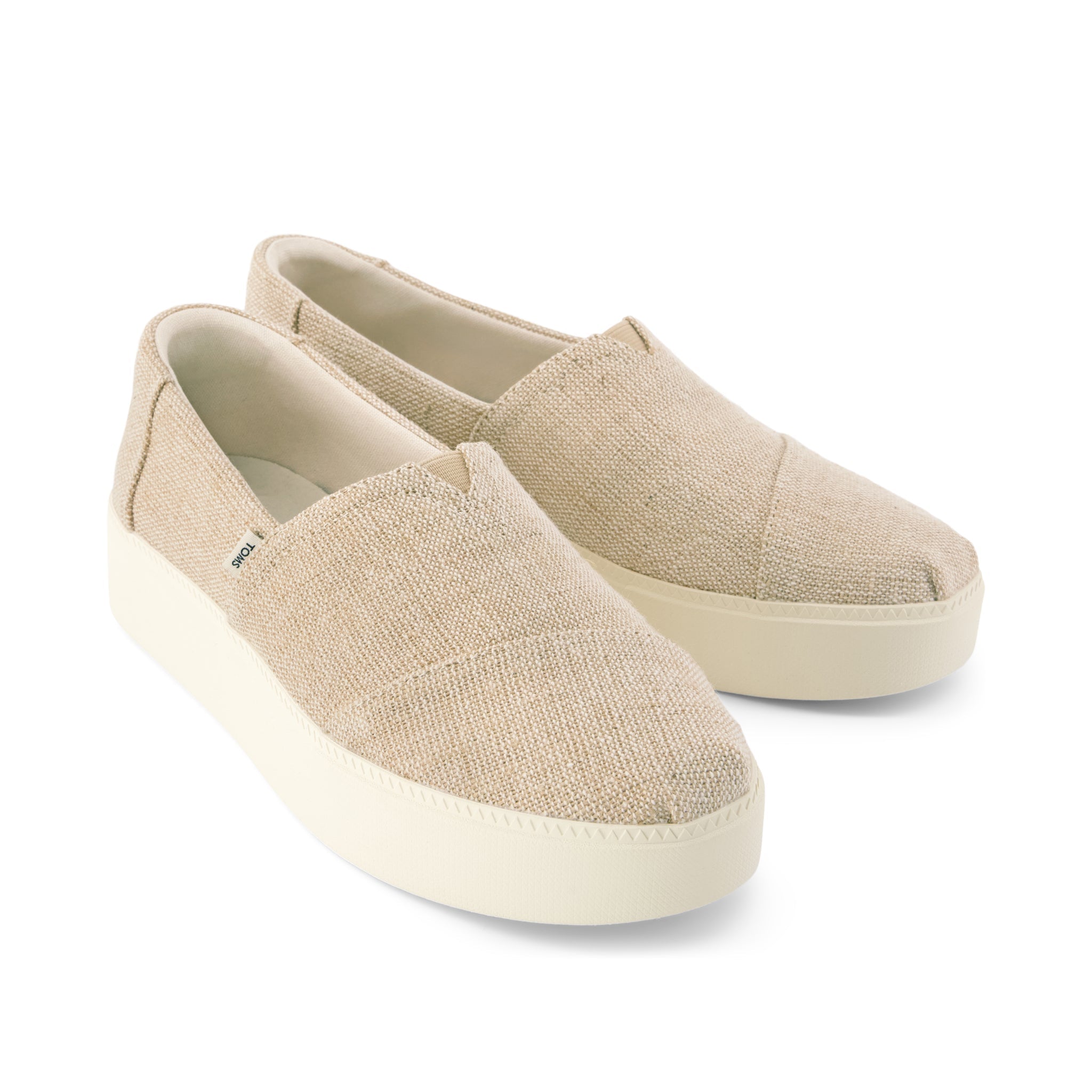 Womens Asher Platform Slip On Sneaker Natural Undyed Heritage Canvas - Image 3