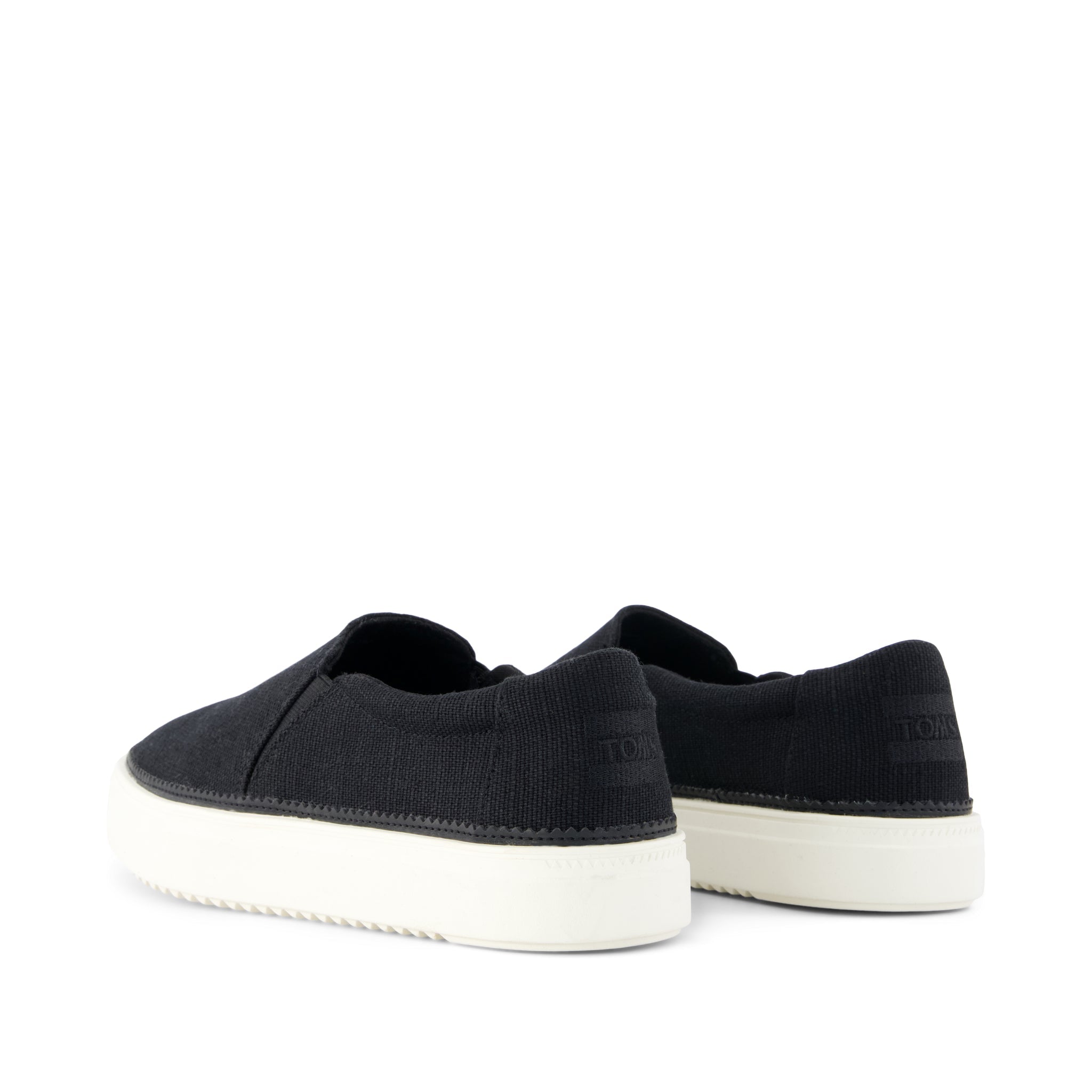Womens Emily Slip On Sneaker Black Heritage Canvas - Image 4