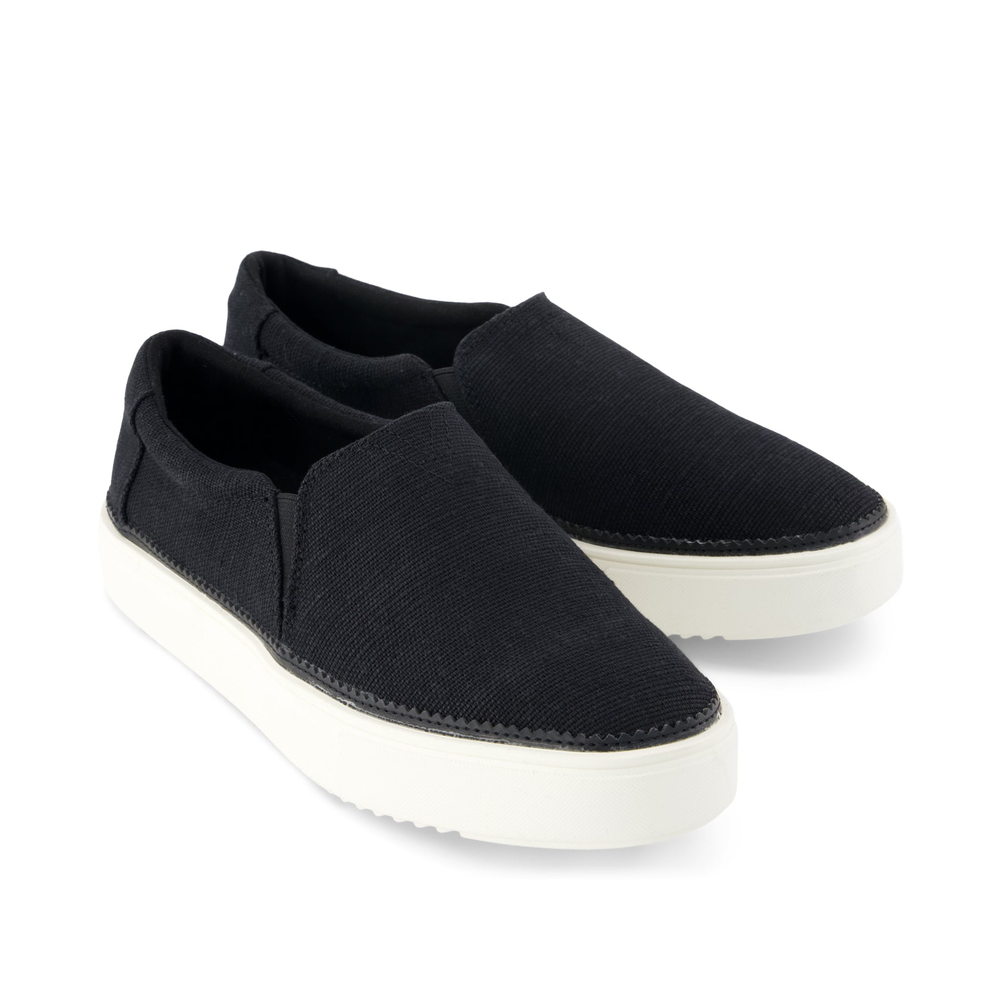 Womens Emily Slip On Sneaker Black Heritage Canvas - Image 3