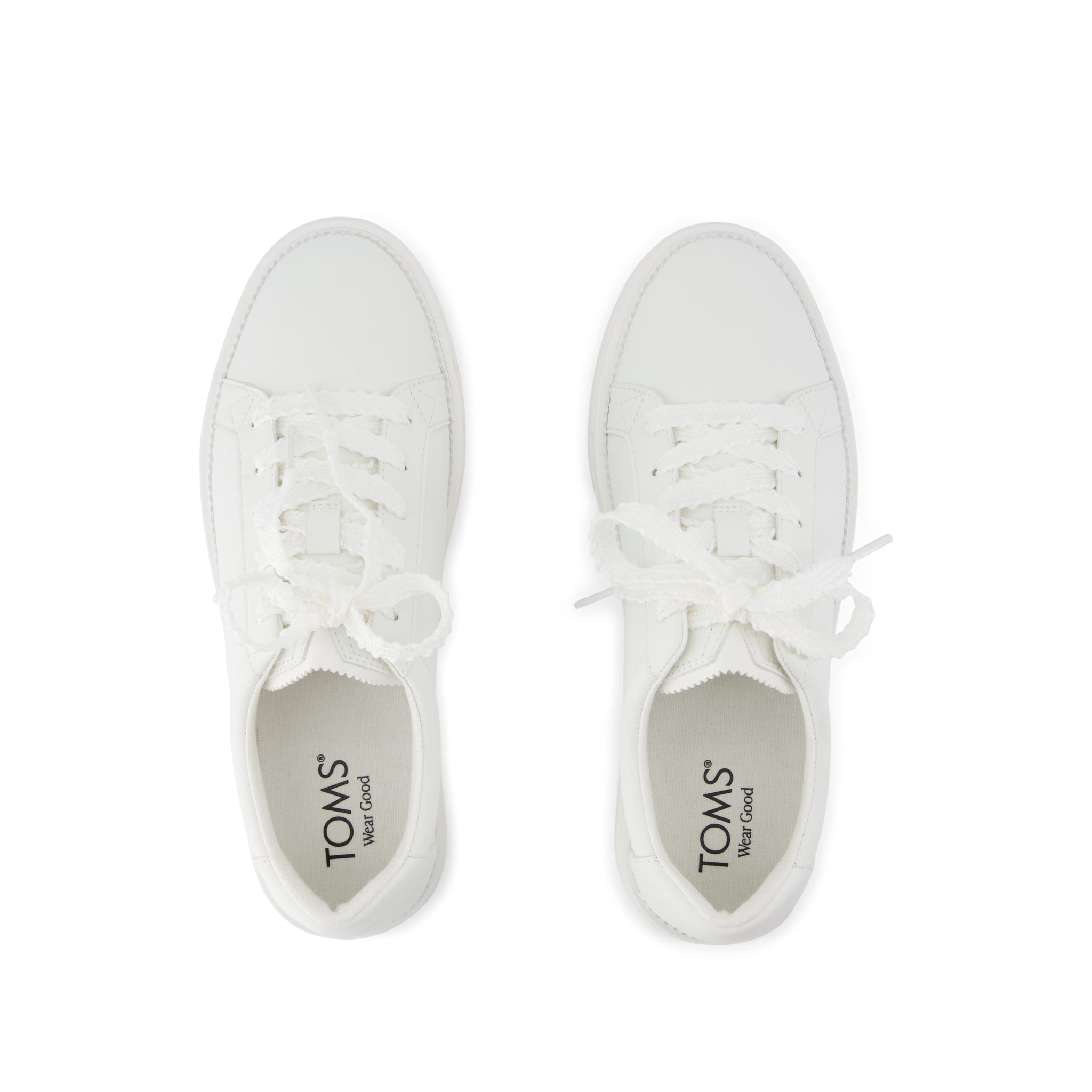 Womens Izzy Lace-Up Sneaker White Faux Leather - Image 6