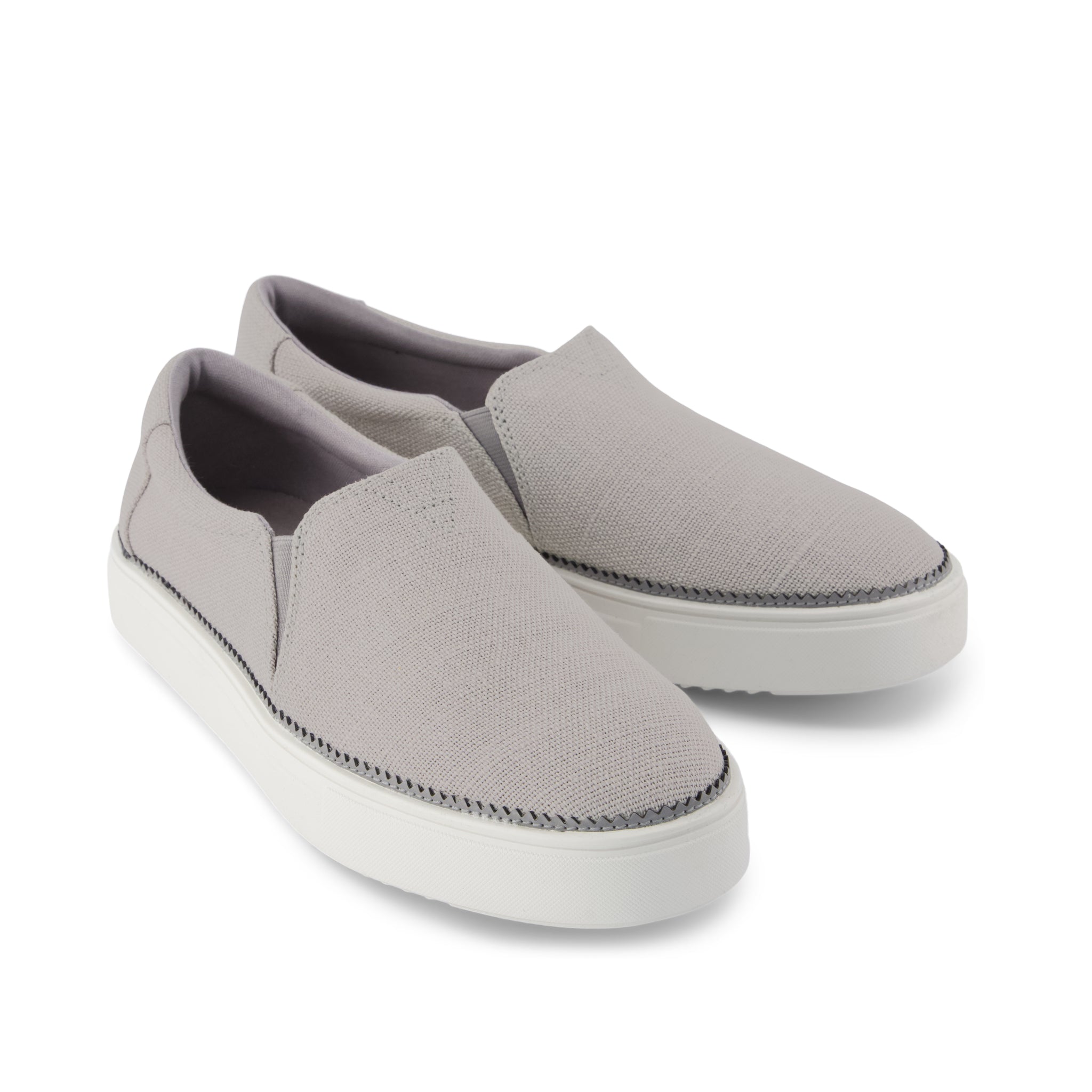 Womens Emily Slip On Sneaker Drizzle Grey Heritage Canvas - Image 3