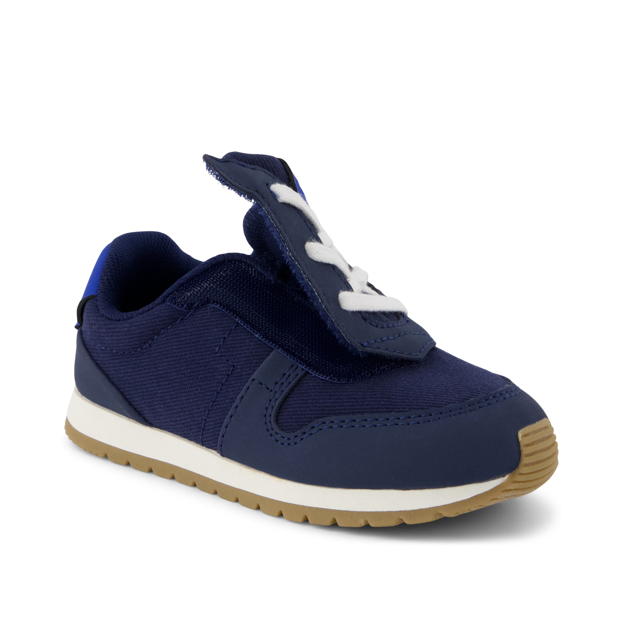 TRVL LITE Retro Runner Toddler Sneaker Water Repellent Multi Navy Vintage Twill - Image 4