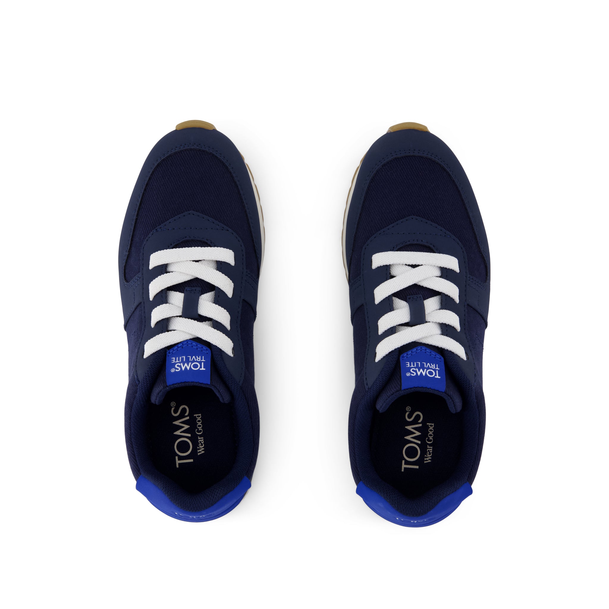 TRVL LITE Retro Runner Kids Sneaker Water Repellent Multi Navy Vintage Twill - Image 6