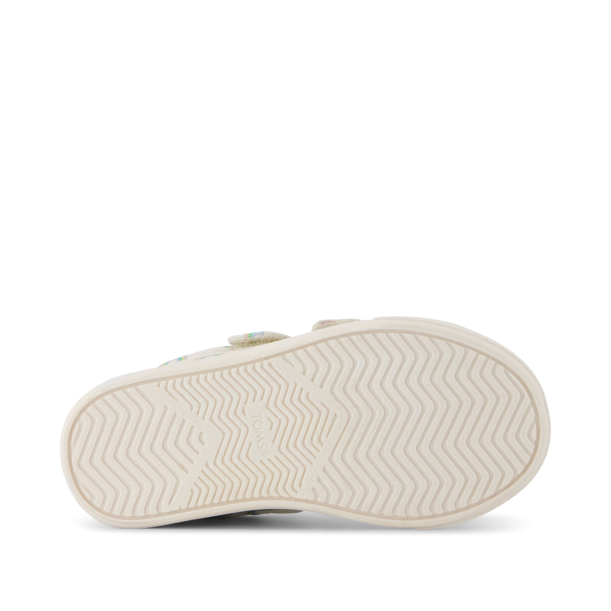 Cruz Double Strap Toddler Sneaker Egret Foil Rainbows - Image 4