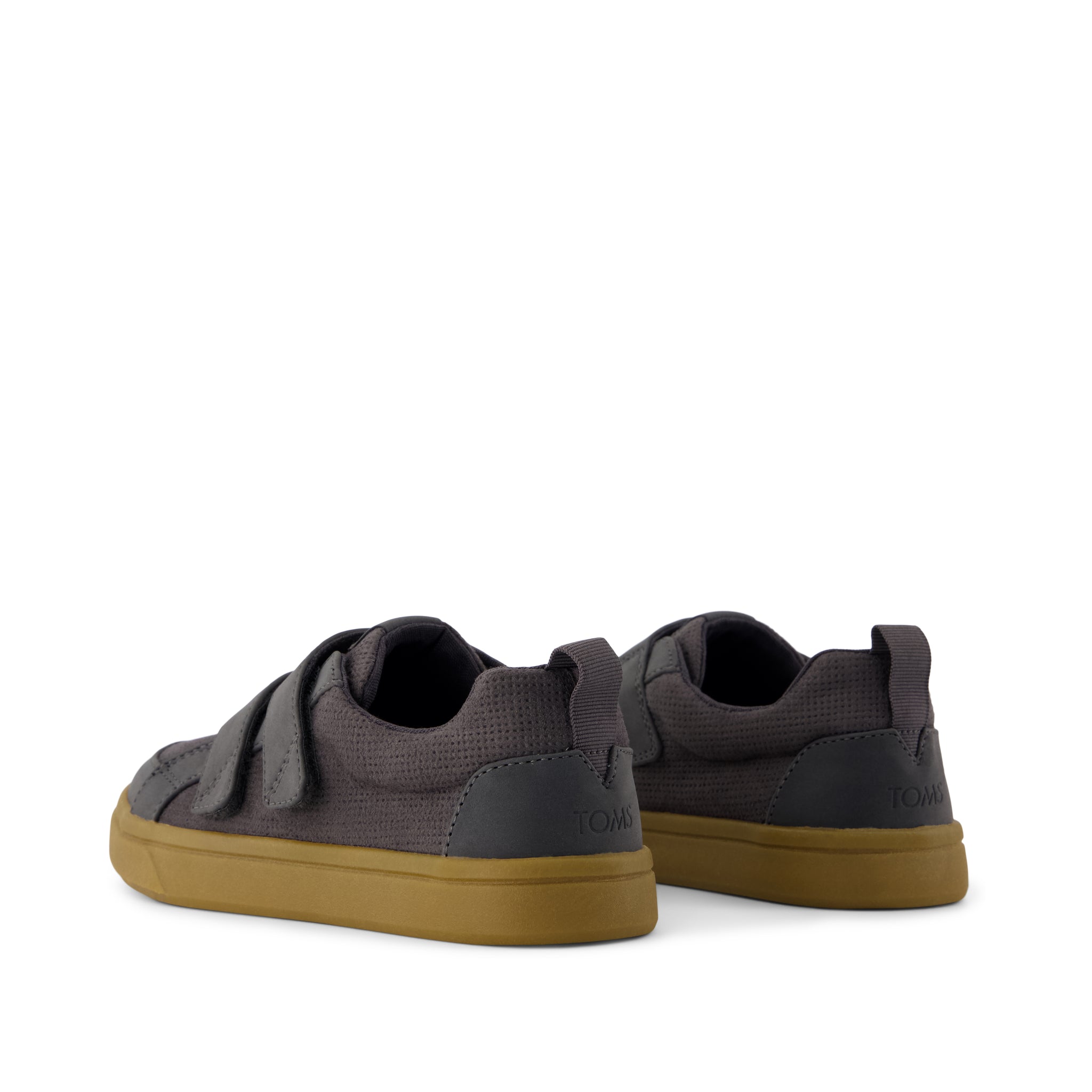 Cruz Double Strap Kids Sneaker Forged Iron Deboss Suede - Image 4