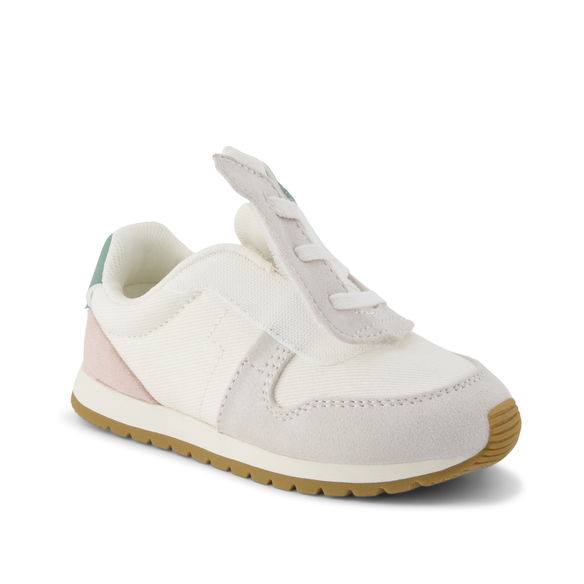 TRVL LITE Retro Runner Toddler Sneaker Water Repellent Multi Egret Vintage Twill - Image 3