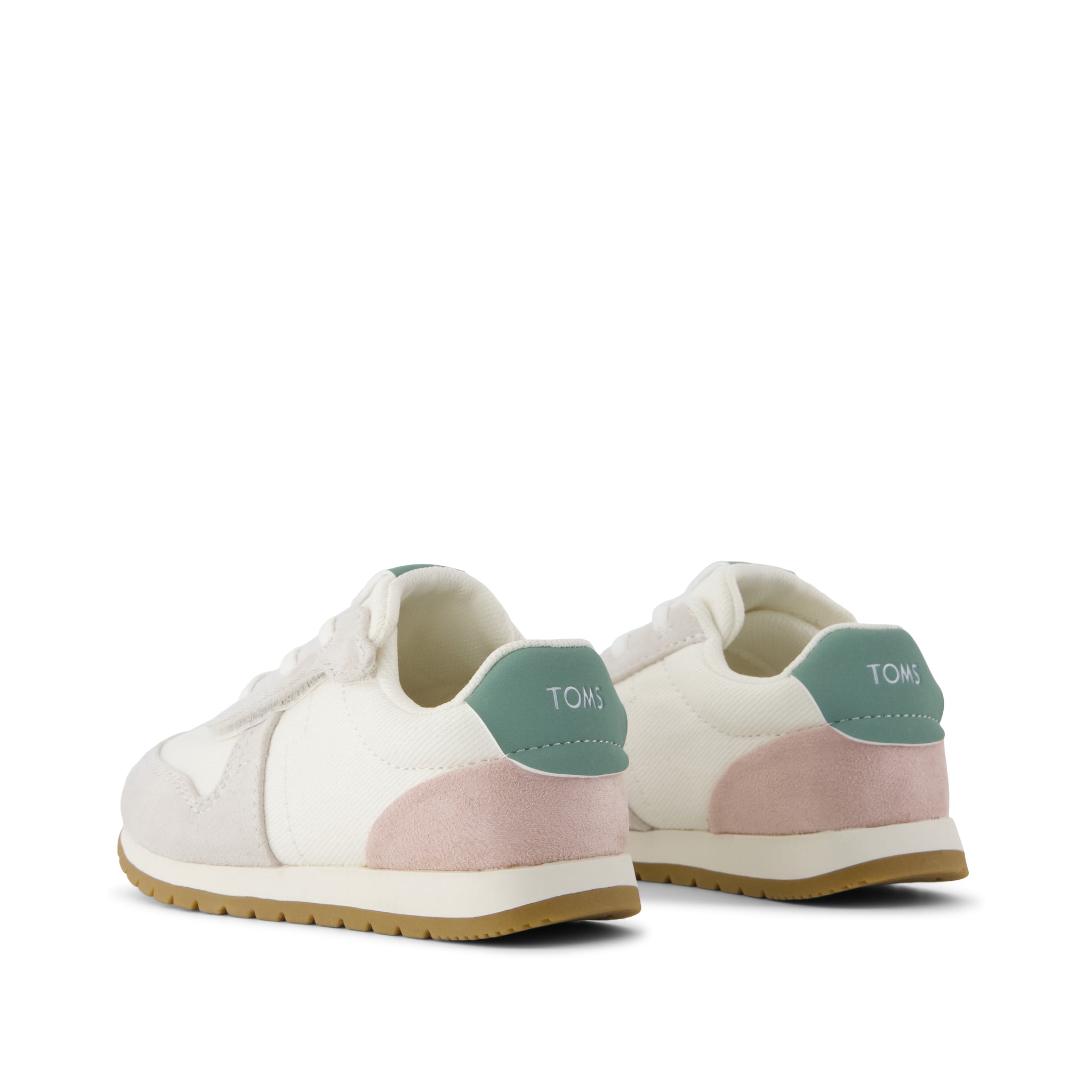TRVL LITE Retro Runner Toddler Sneaker Water Repellent Multi Egret Vintage Twill - Image 4