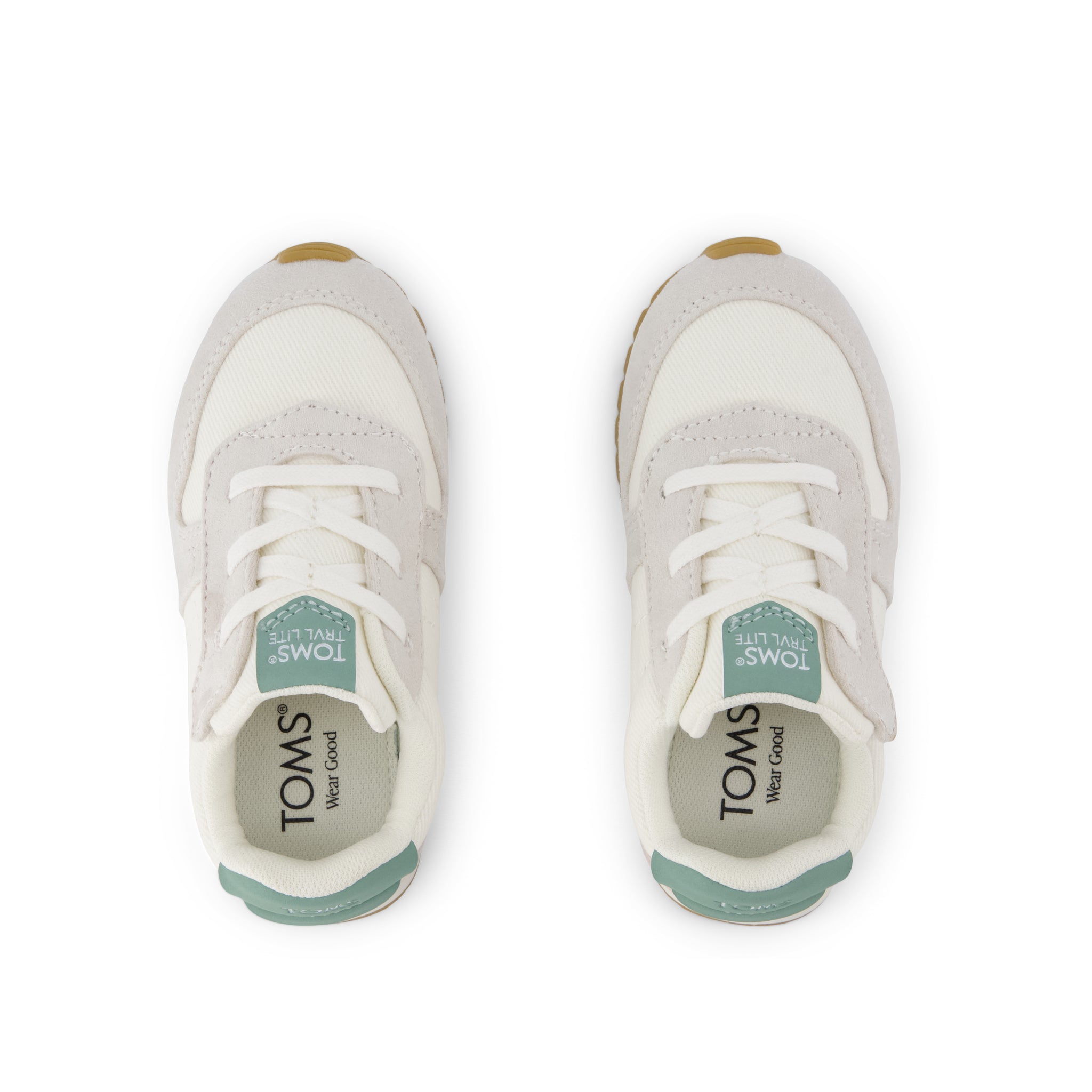 TRVL LITE Retro Runner Toddler Sneaker Water Repellent Multi Egret Vintage Twill - Image 6
