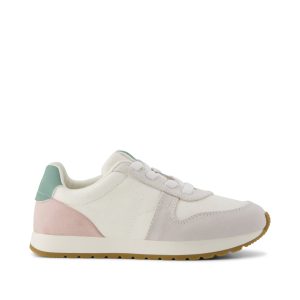 TRVL LITE Retro Runner Kids Sneaker Water Repellent Multi Egret Vintage Twill