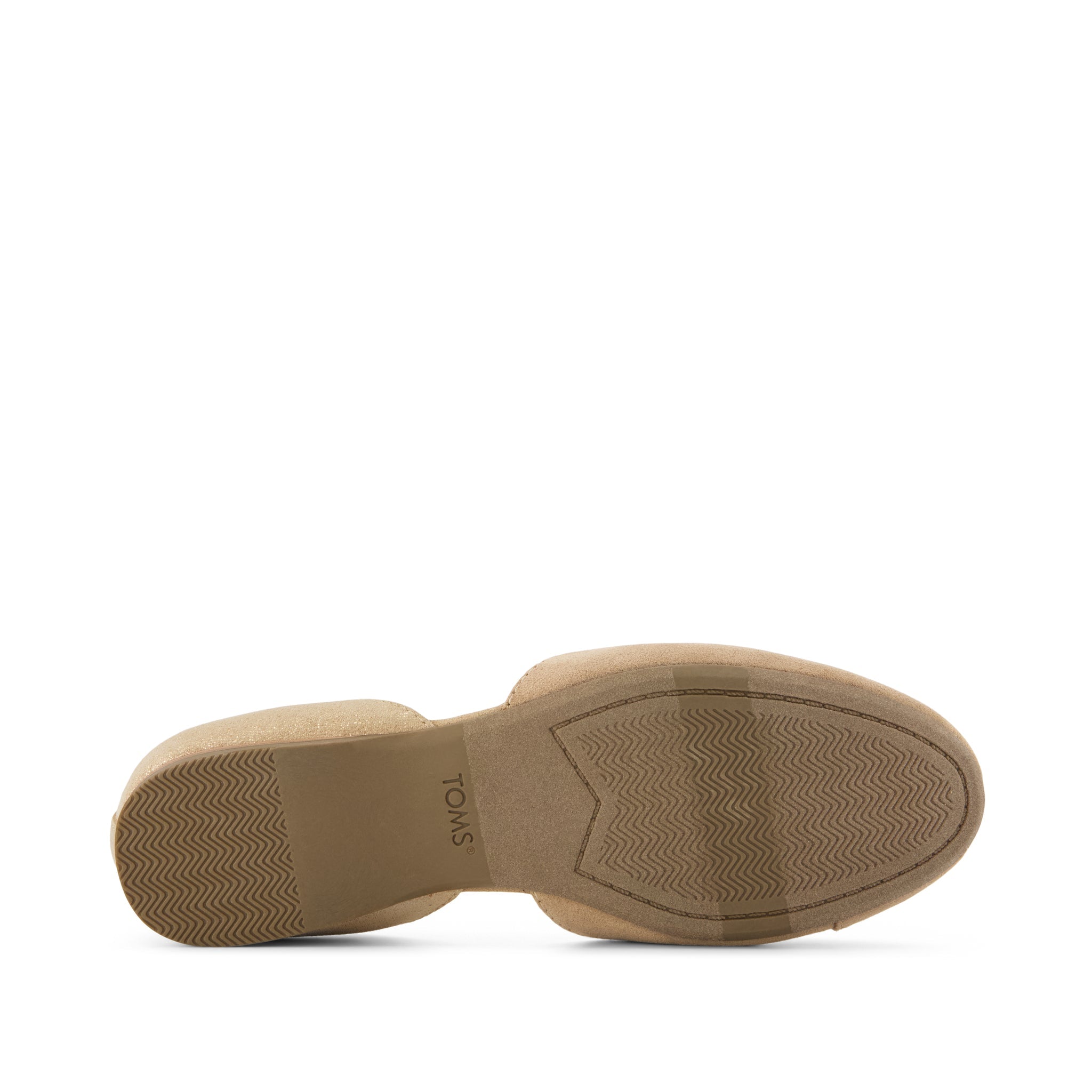 Womens Gemma D'Orsay Flat Taupe Metallic Crosshatch Suede - Image 4