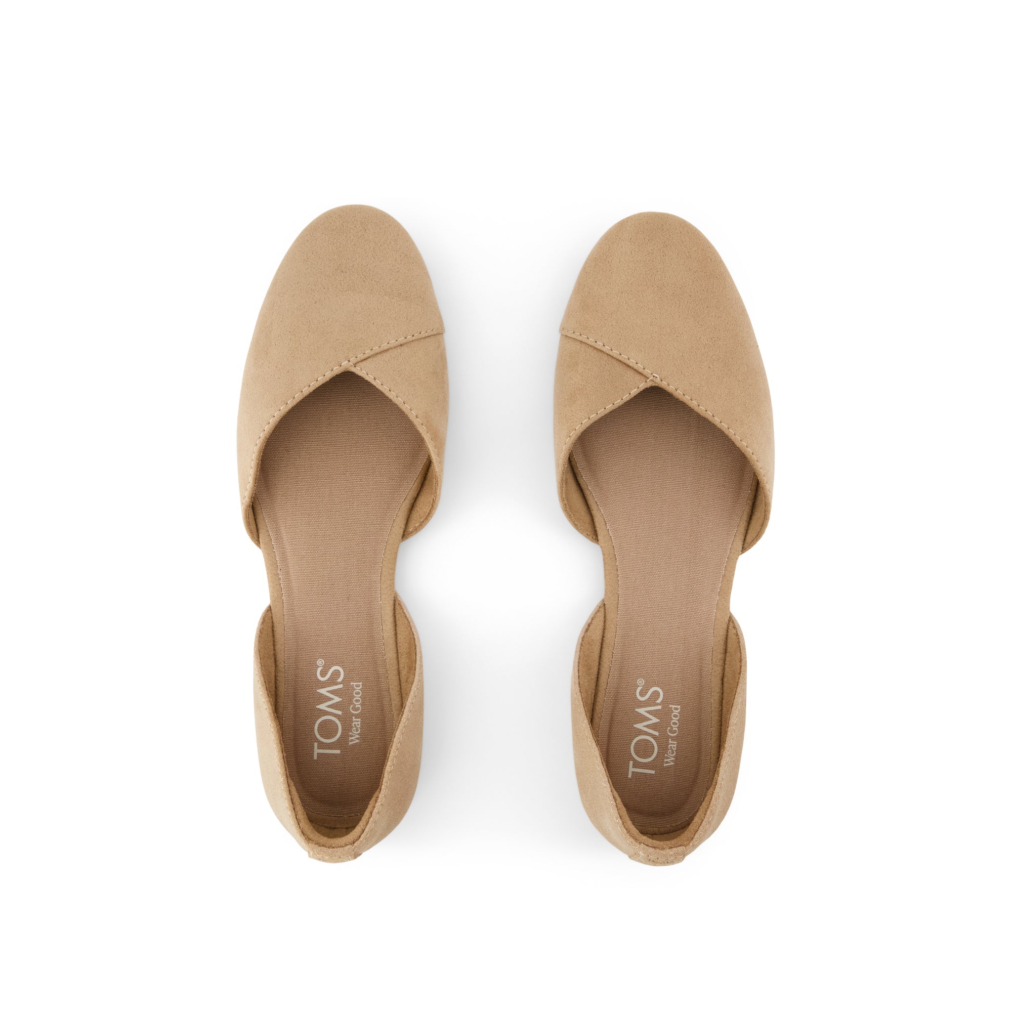 Womens Gemma D'Orsay Flat Taupe Metallic Crosshatch Suede - Image 5