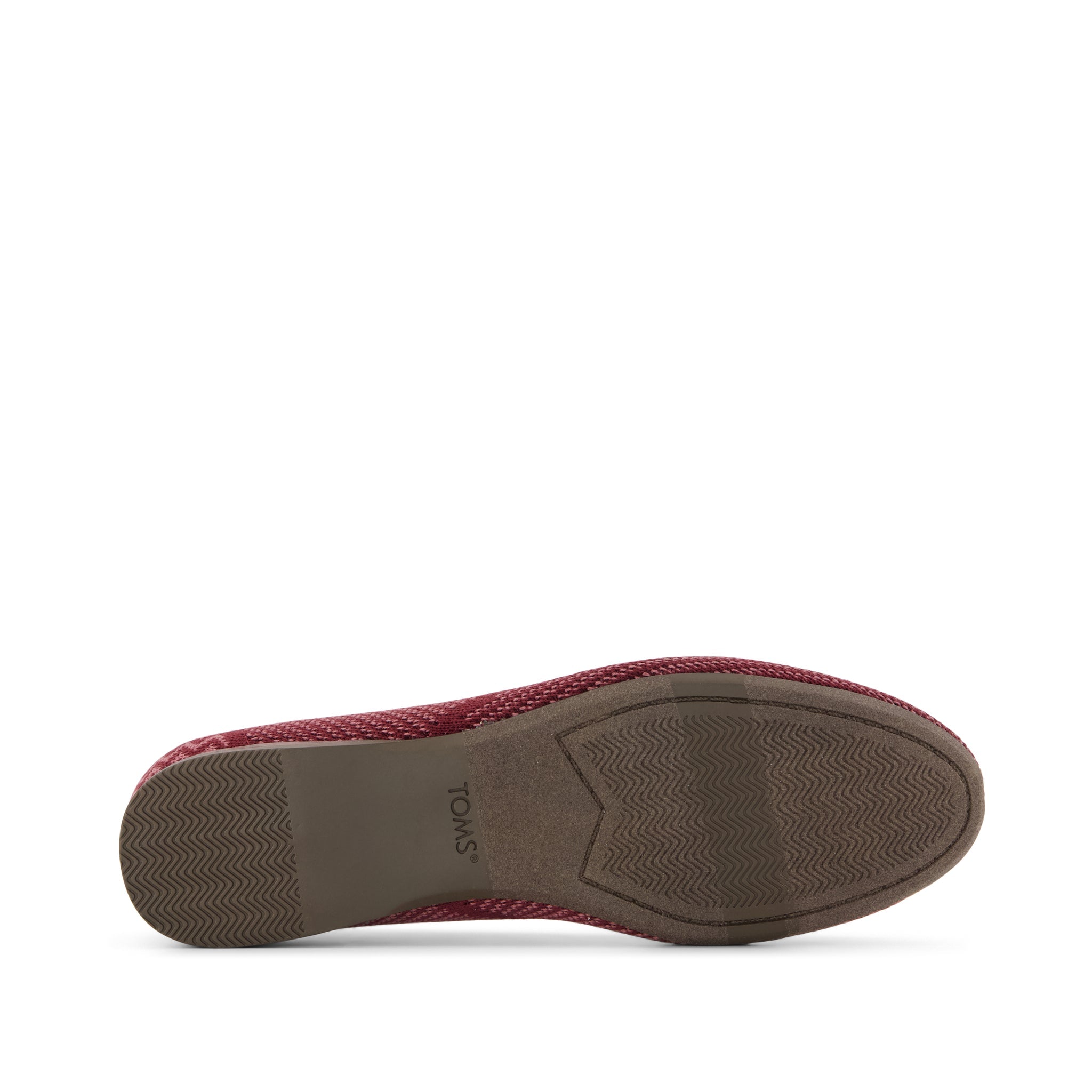 Womens Gemma Flat Burgundy Engineered Knit - Image 5