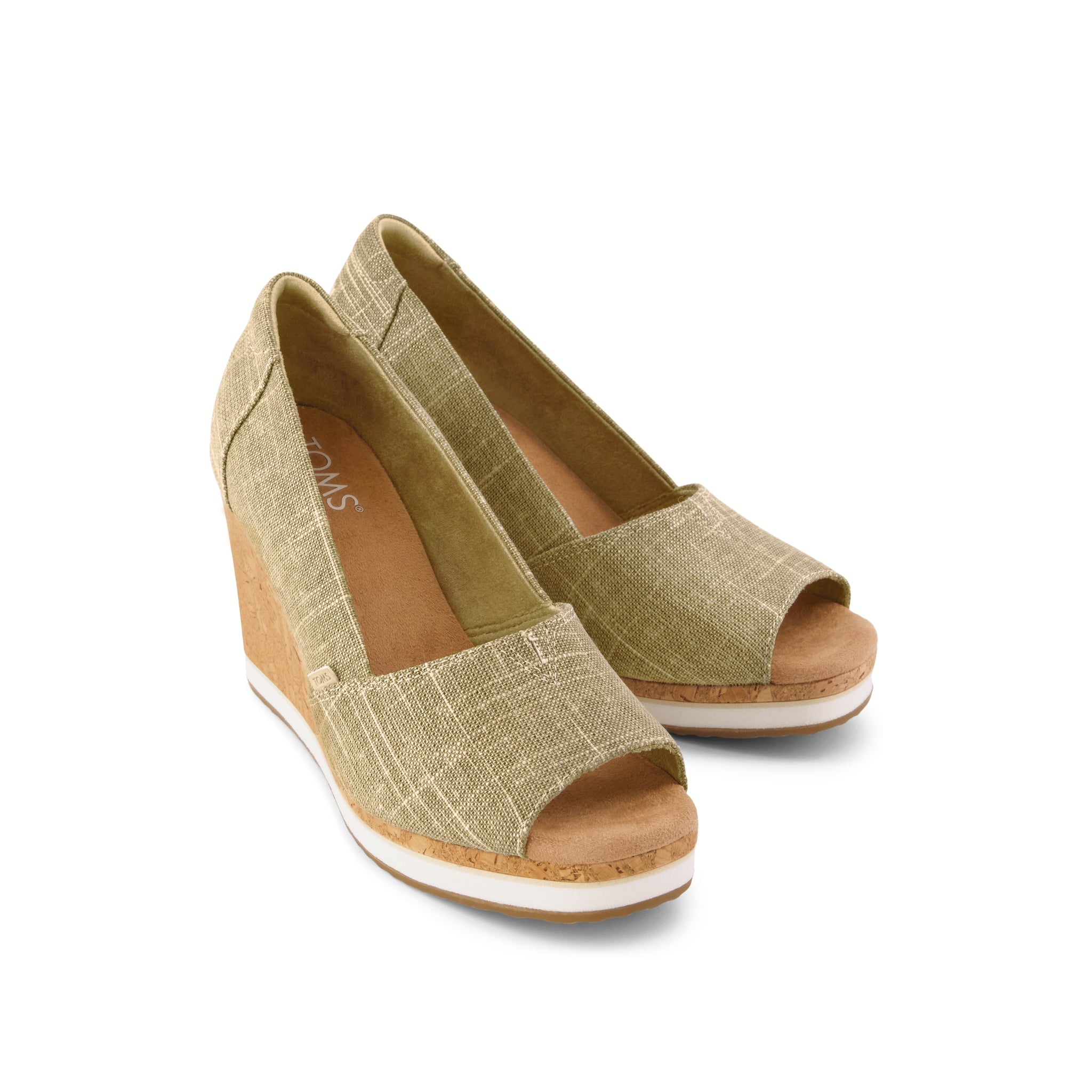Womens Essential Wedge Gold Shimmer Crosshatch - Image 3