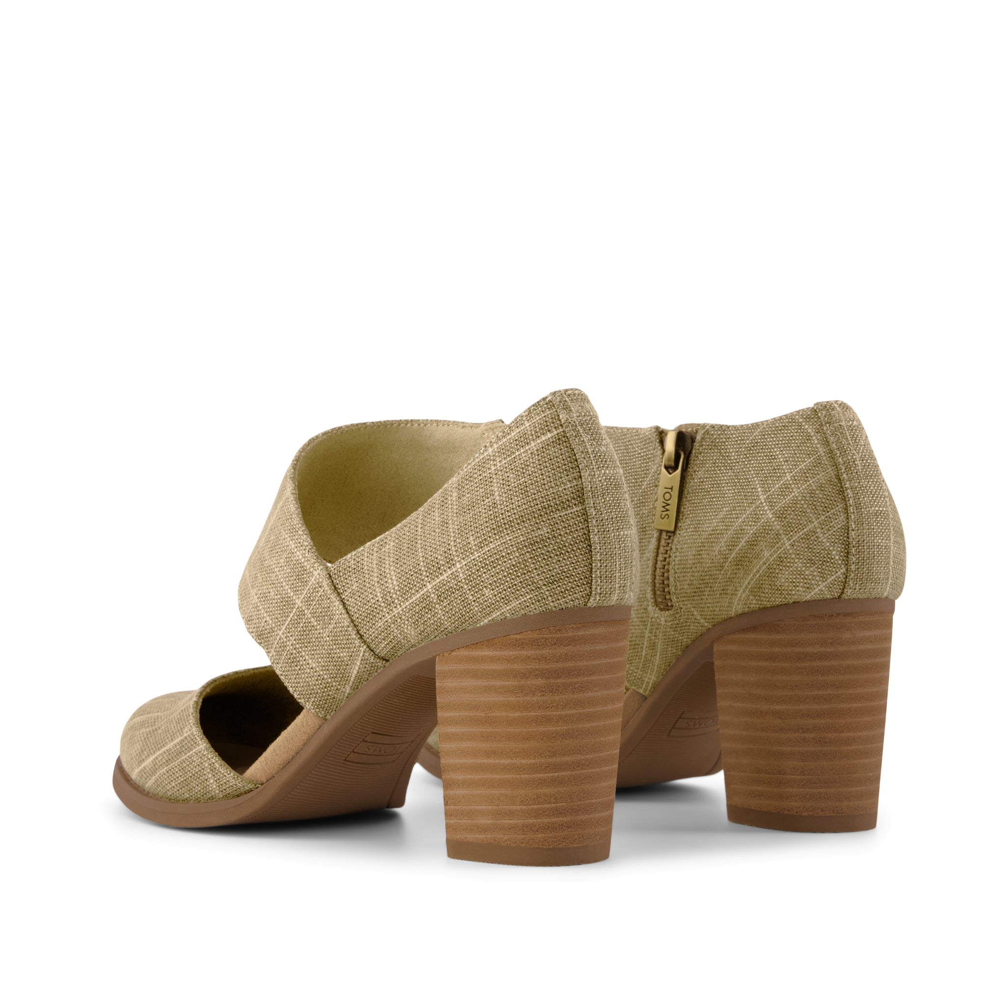 Womens Milan Nova Heel Gold Shimmer Crosshatch - Image 4