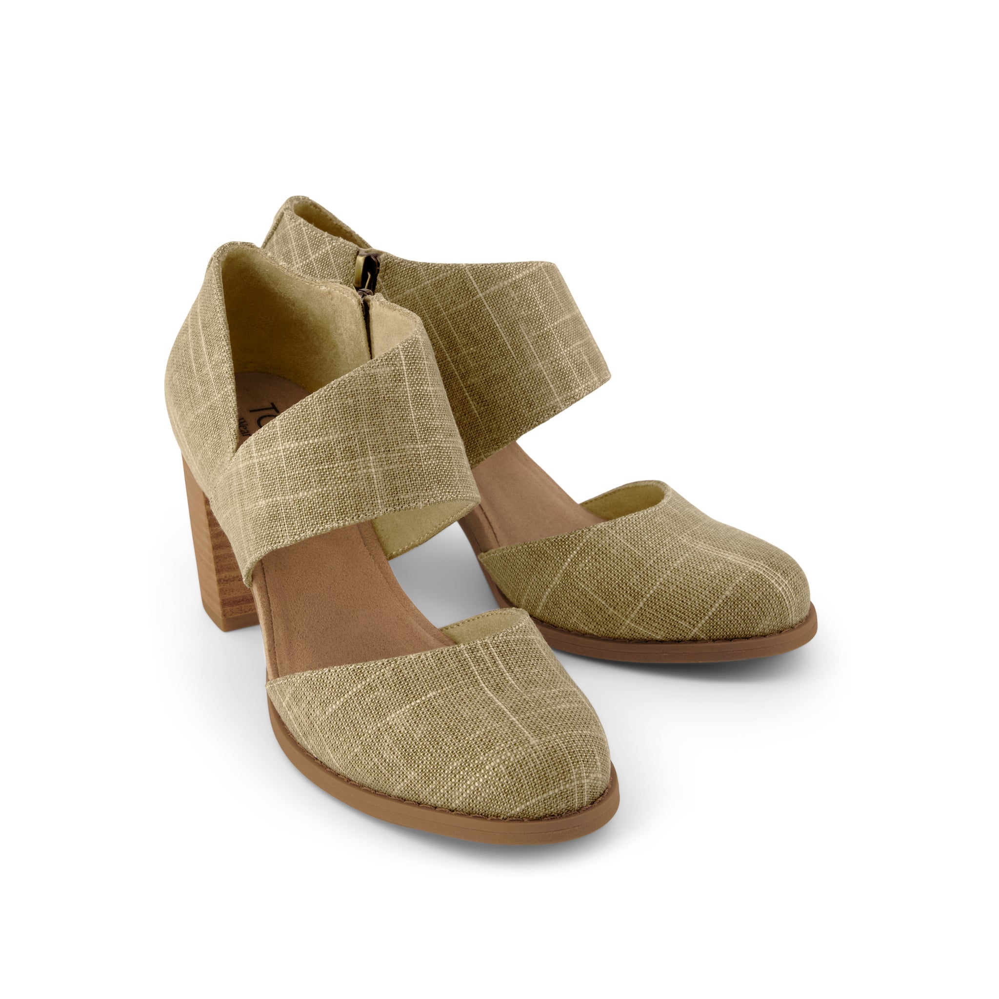 Womens Milan Nova Heel Gold Shimmer Crosshatch - Image 3