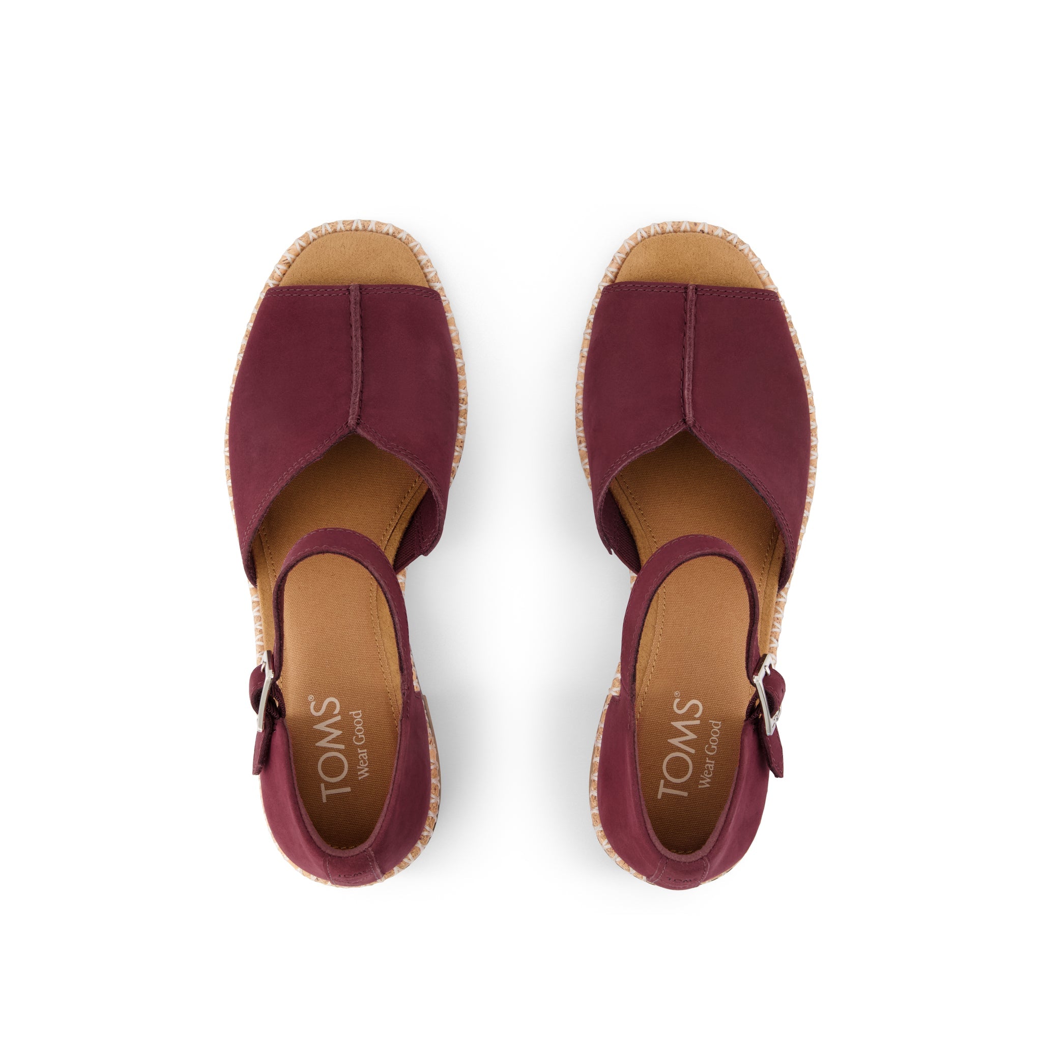 Womens Ines Heel Burgundy Nubuck Leather - Image 5
