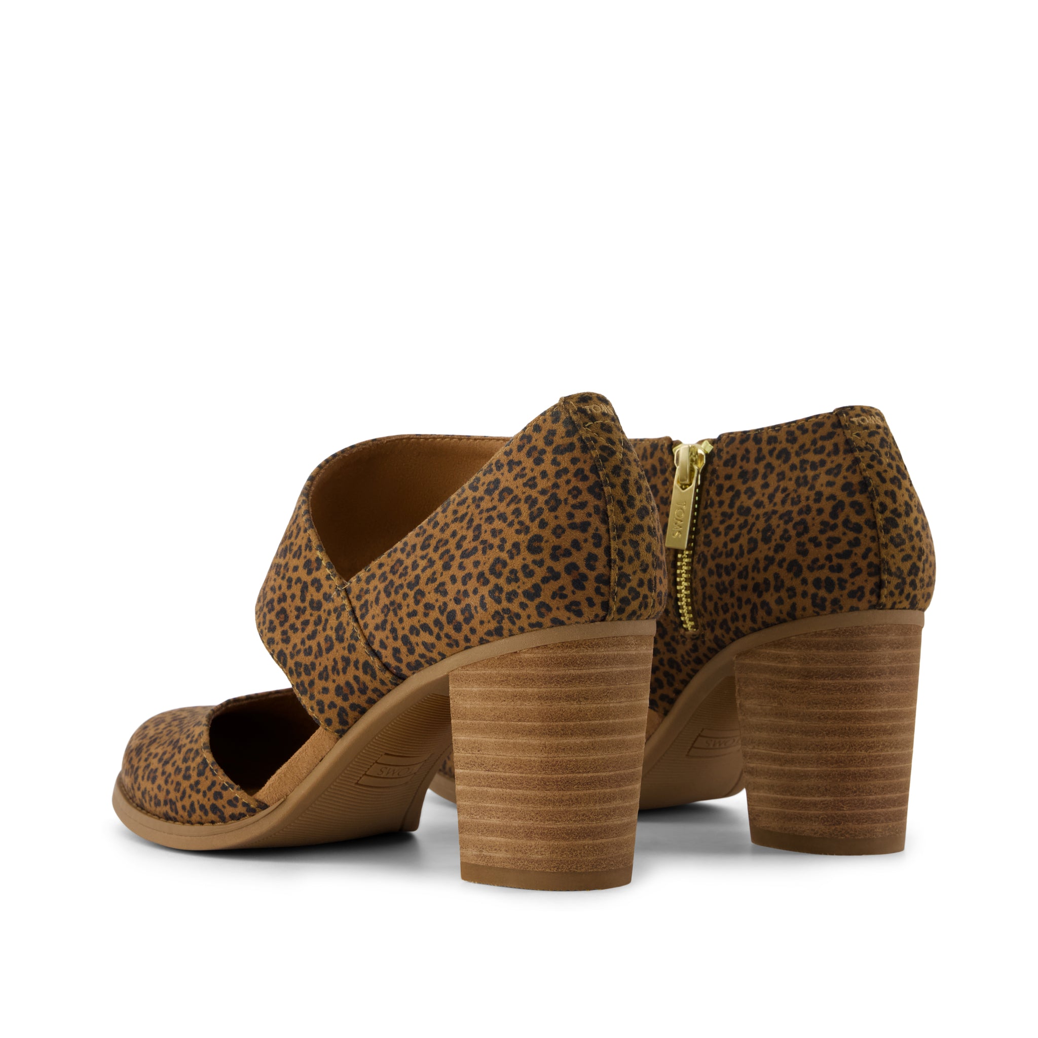 Womens Milan Nova Heel Toffee Leopard Print - Image 3