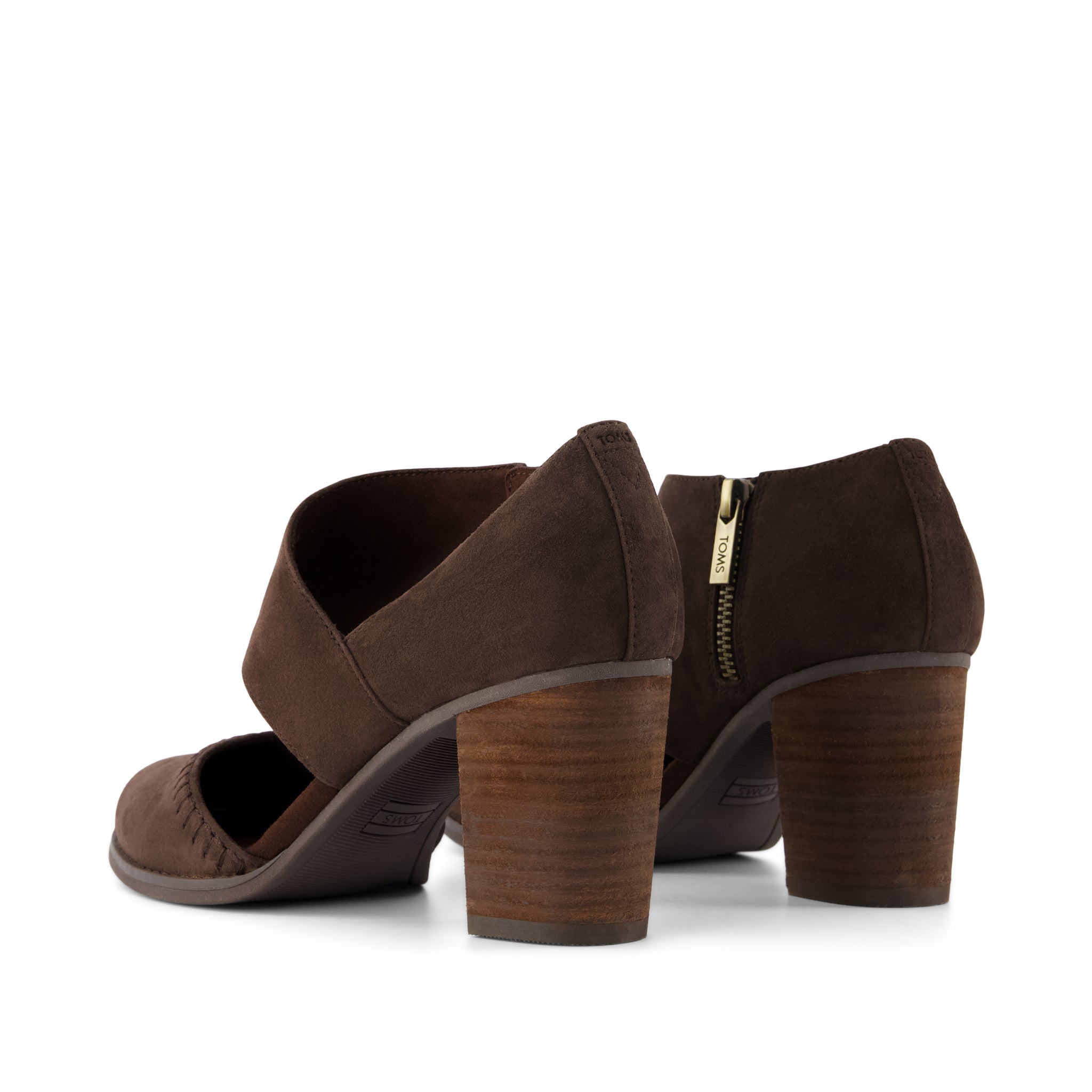 Womens Milan Nova Heel Chocolate Brown Kid Suede - Image 4