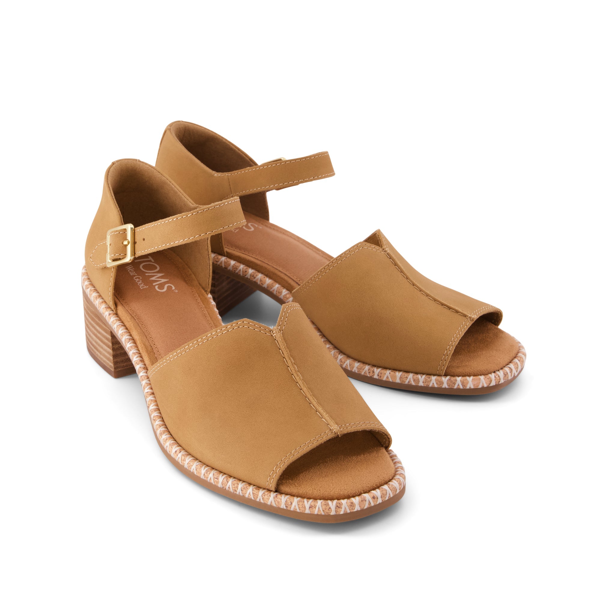 Womens Ines Heel Toffee Nubuck Leather - Image 2
