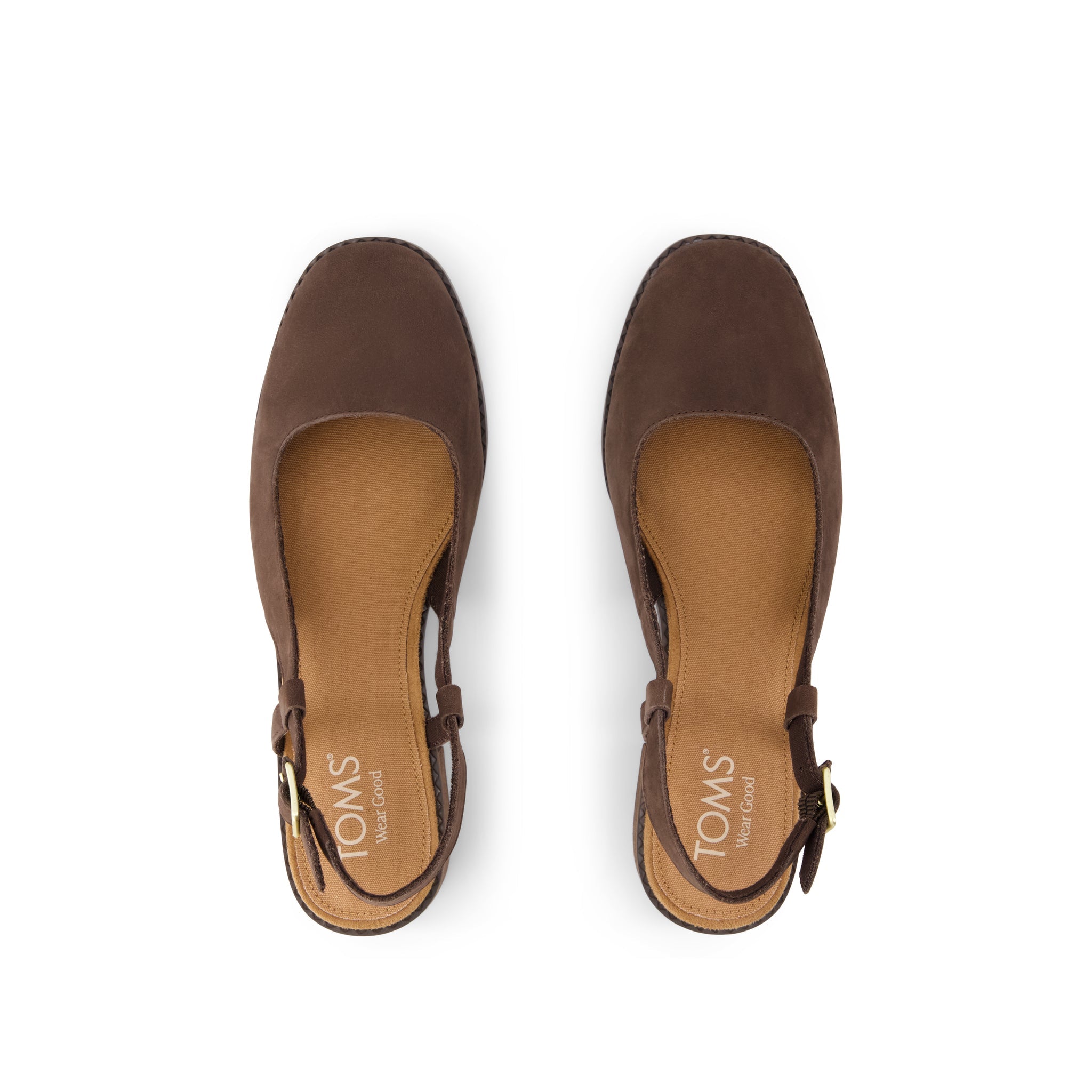 Womens Jaclyn Slingback Heel Chocolate Brown Nubuck Leather - Image 6