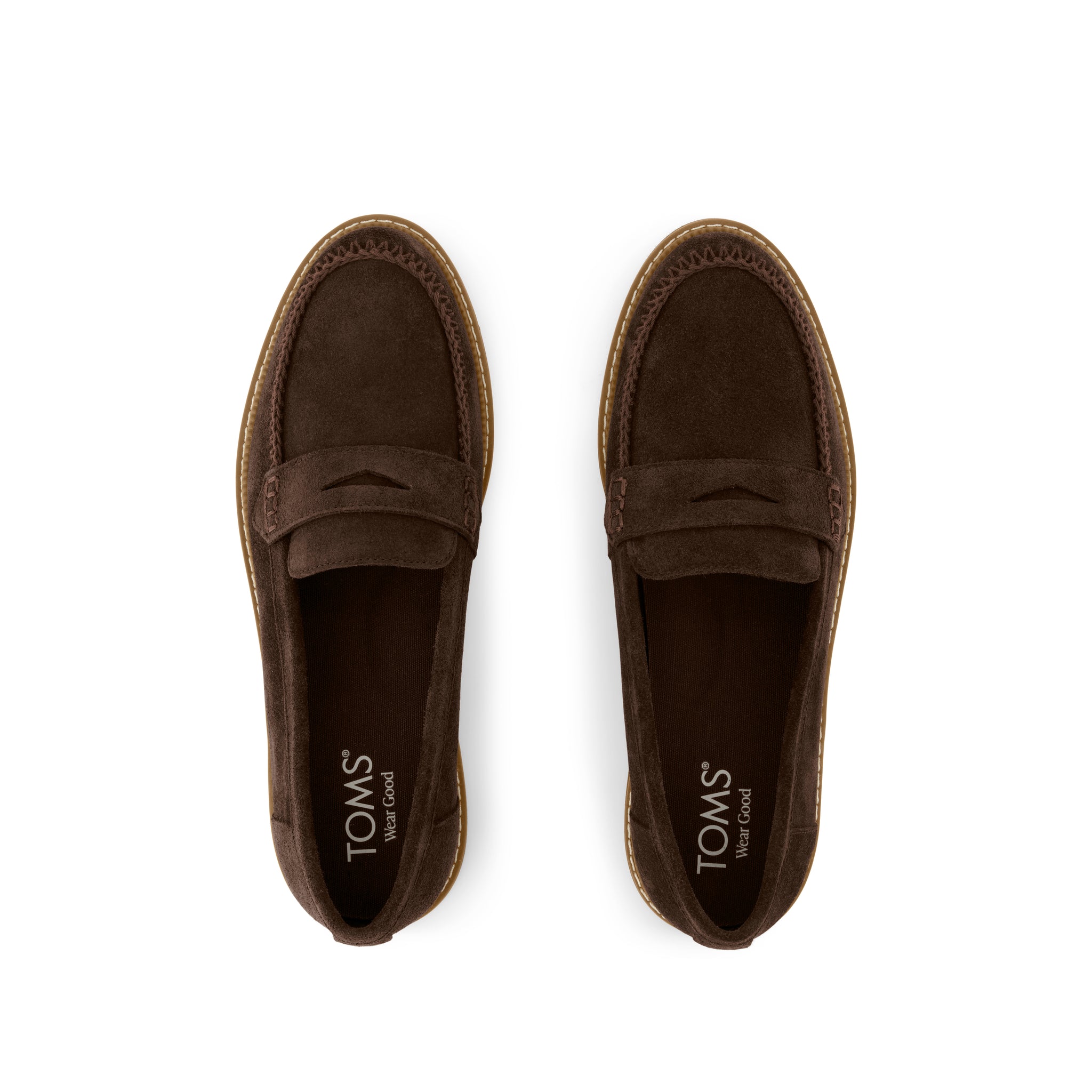 Womens Marie Loafer Chocolate Brown Deco Stich Suede - Image 6