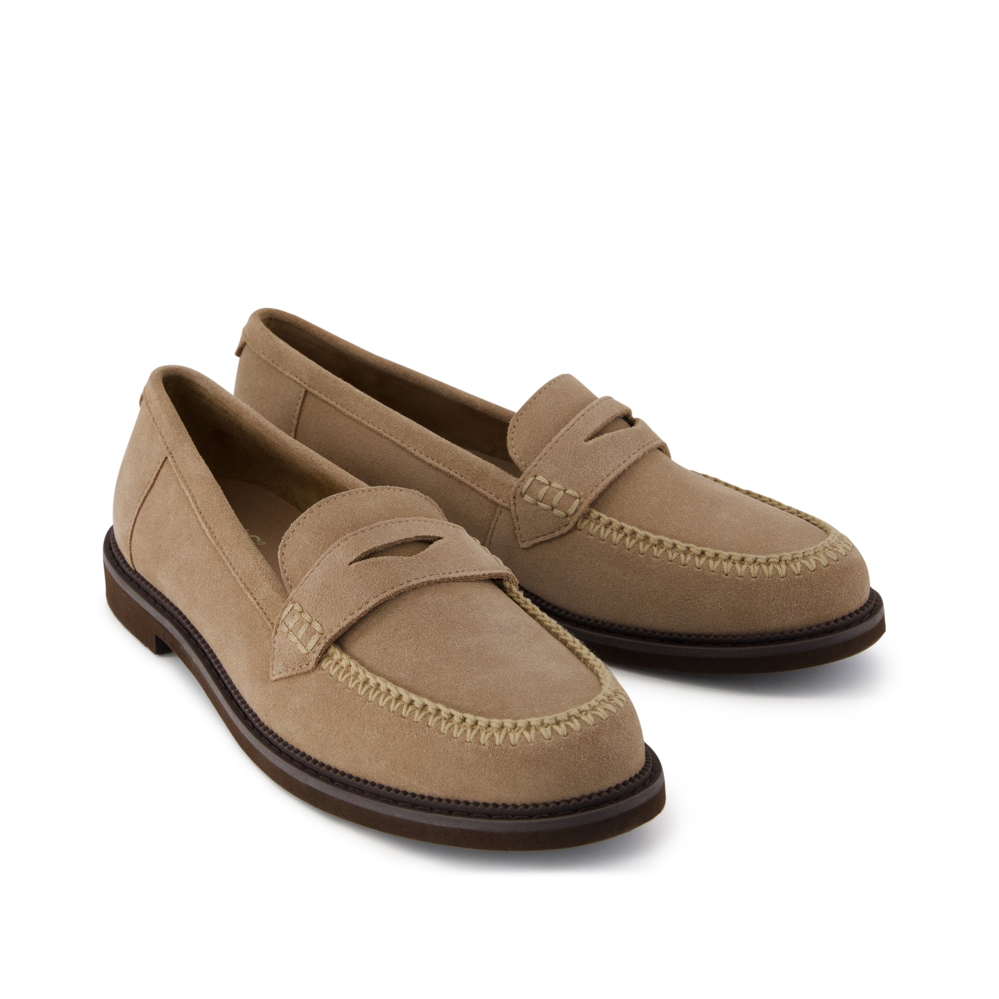 Womens Marie Loafer Taupe Suede - Image 3