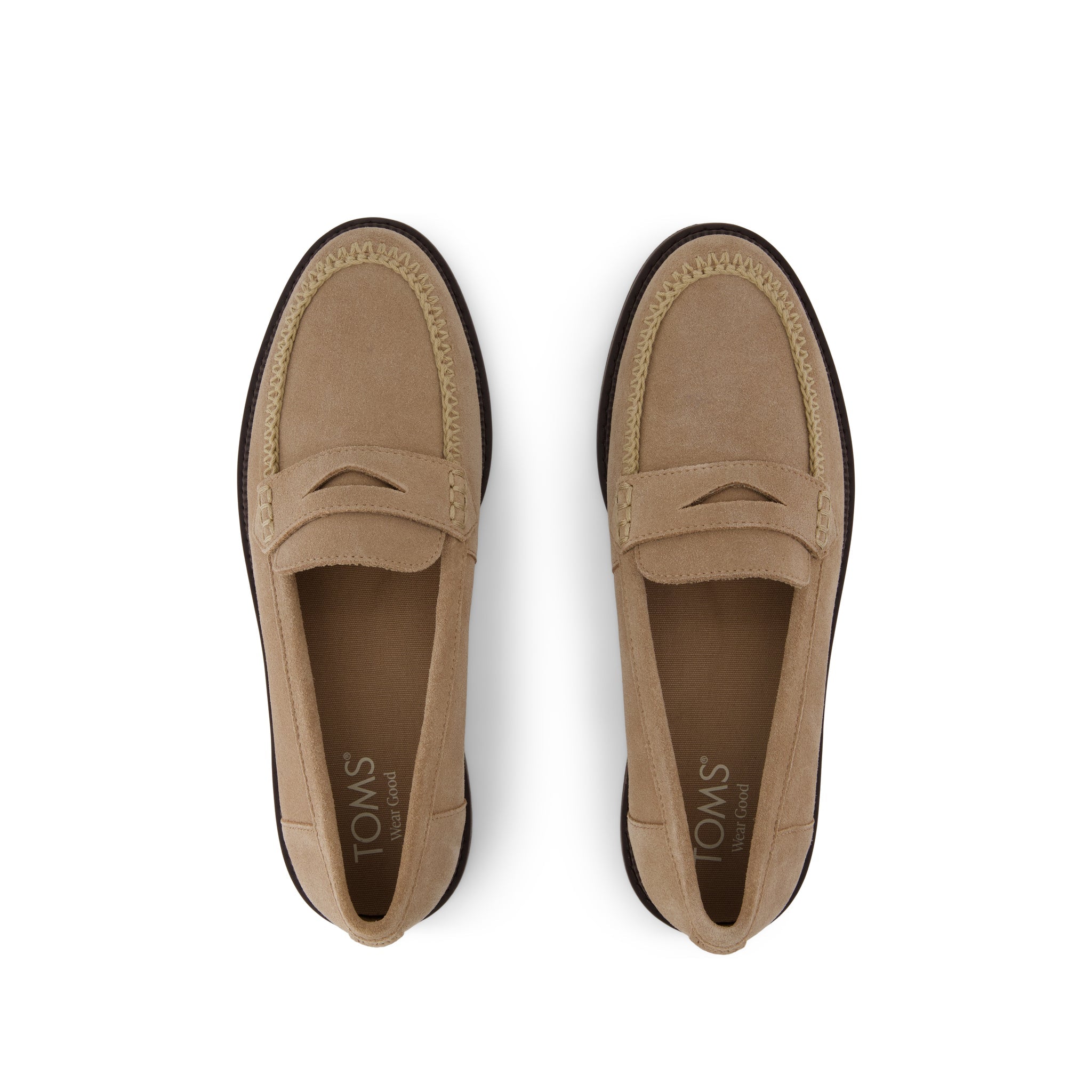 Womens Marie Loafer Taupe Suede - Image 6