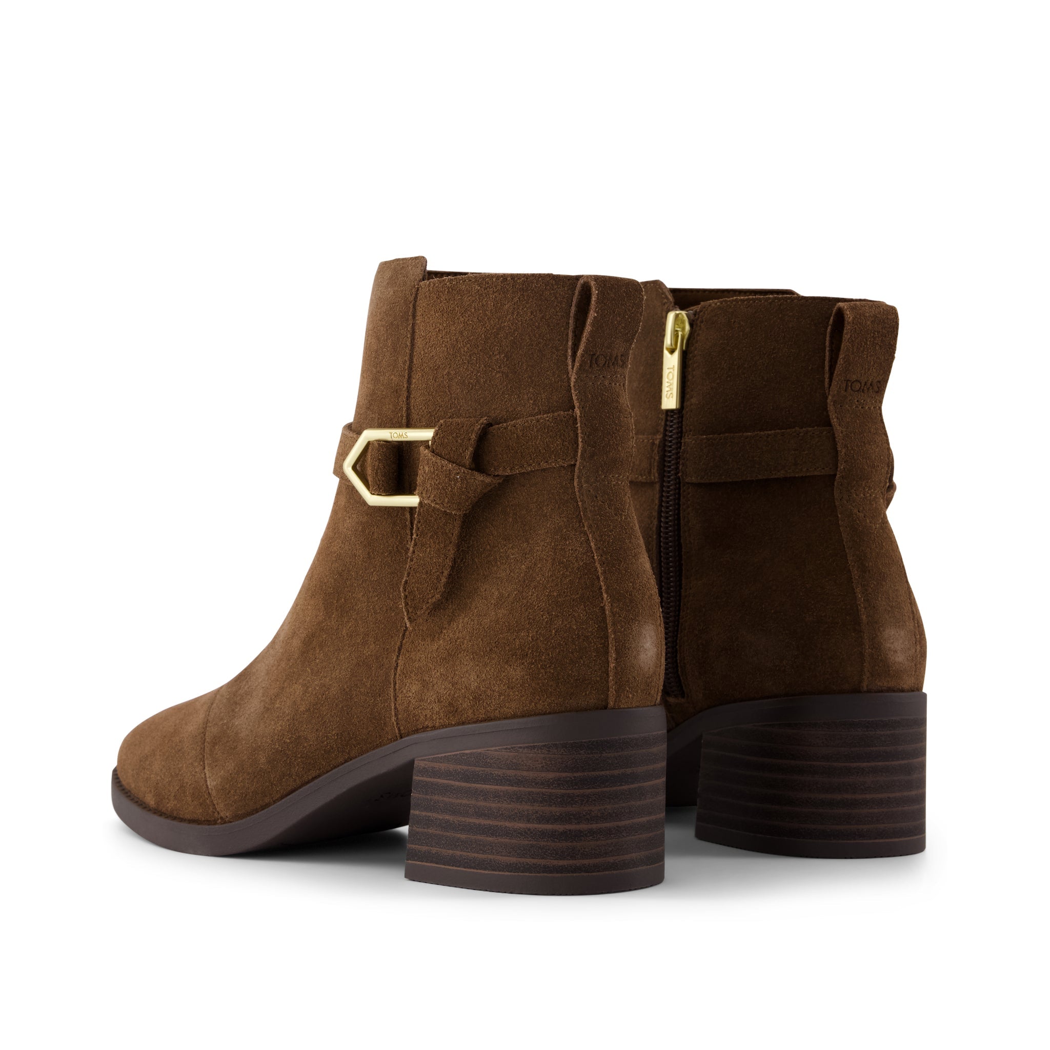 Womens Delilah Buckle Ankle Boot Hot Cocoa Suede - Image 3