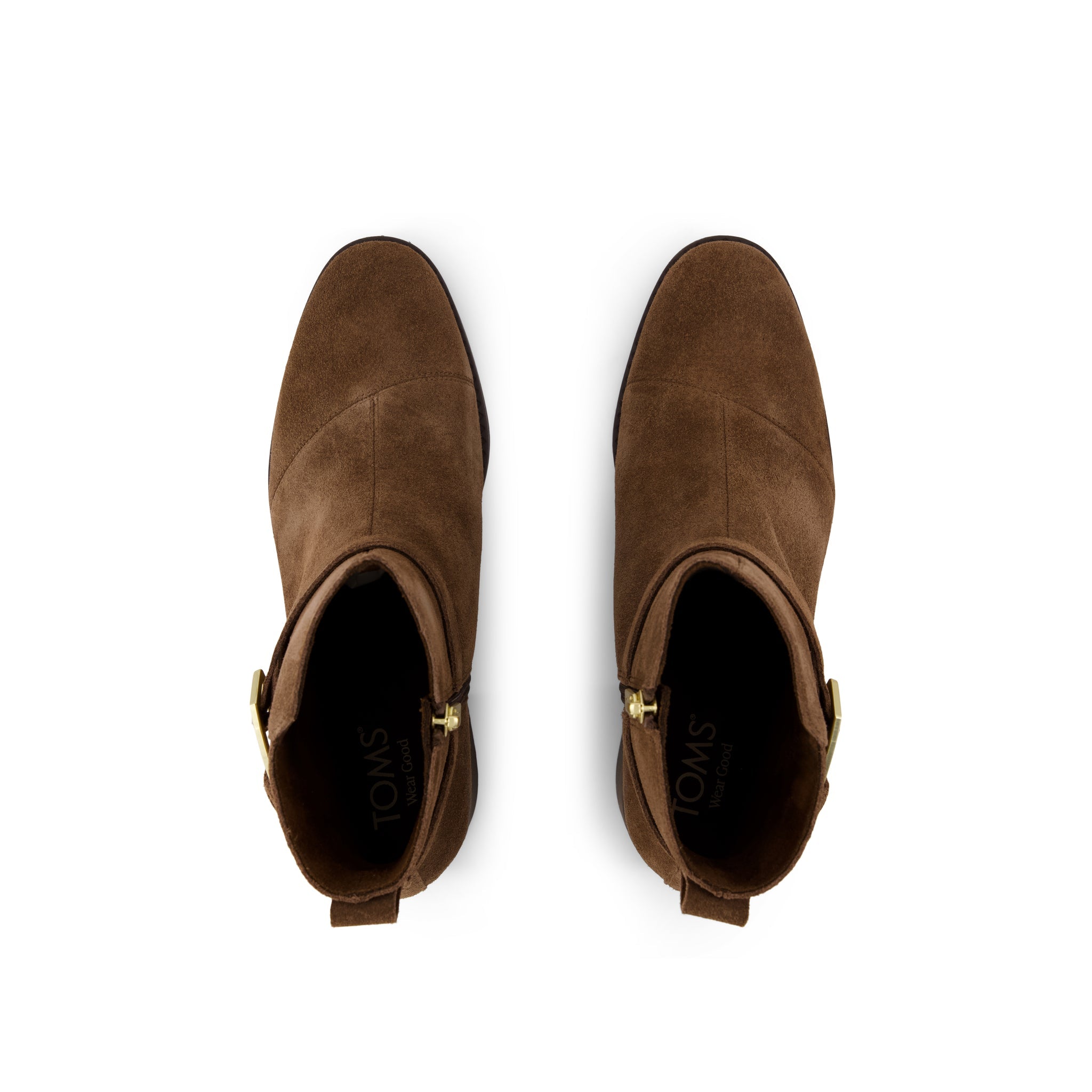 Womens Delilah Buckle Ankle Boot Hot Cocoa Suede - Image 5