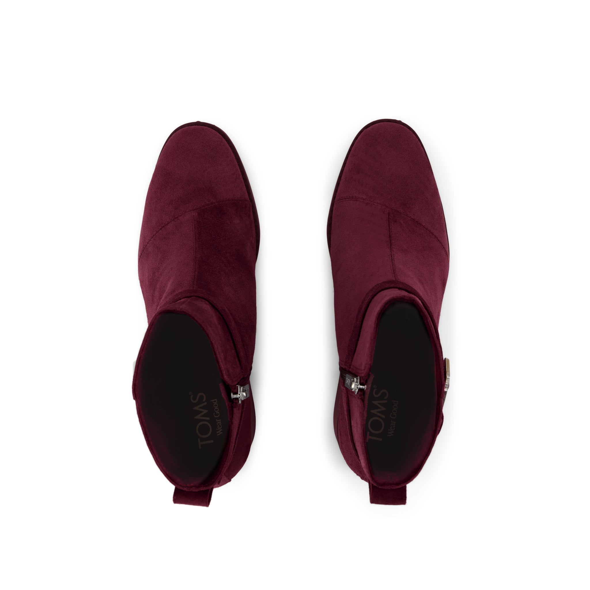 Womens Delilah Buckle Ankle Boot Dark Burgundy Suede - Image 5