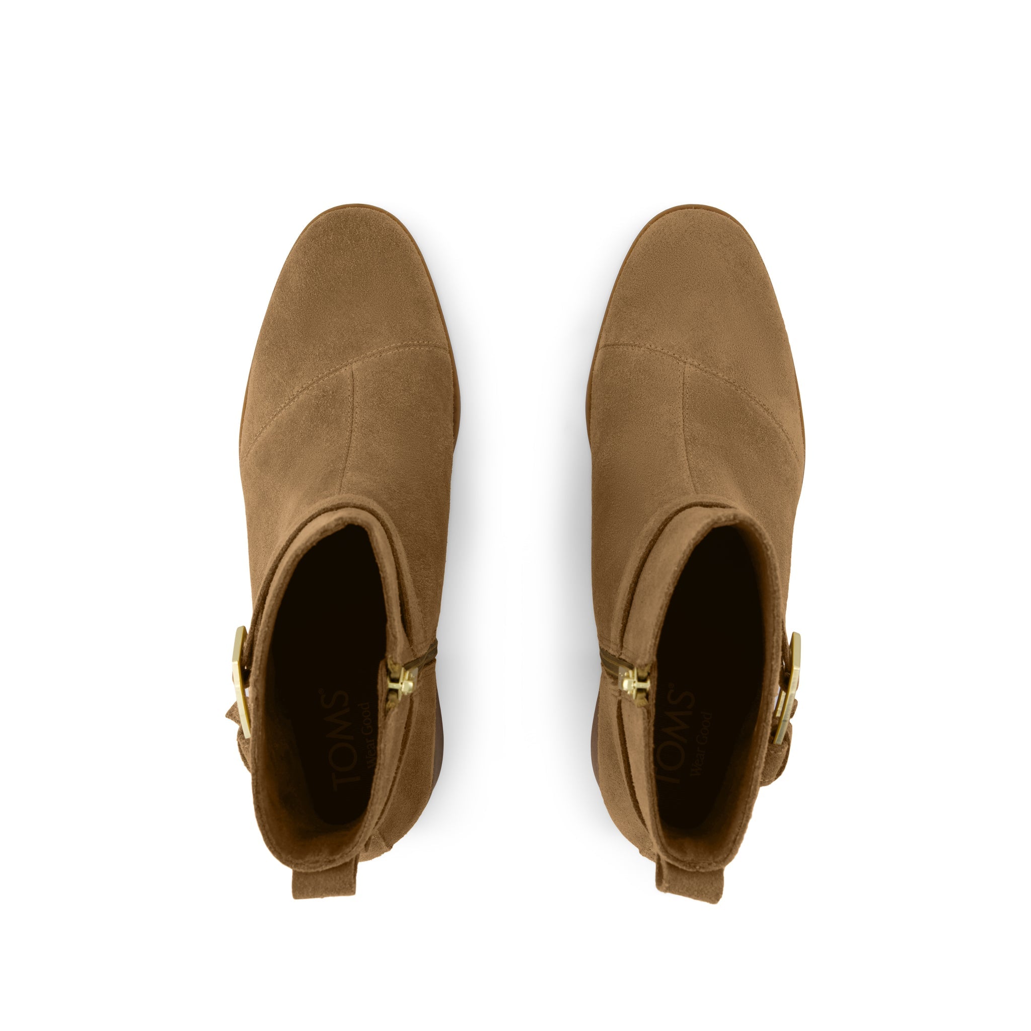 Womens Delilah Buckle Ankle Boot Toffee Suede - Image 5
