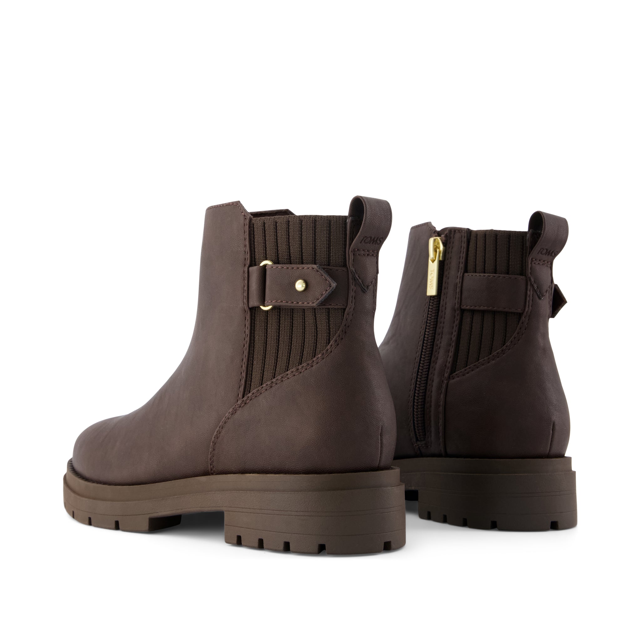 Womens Astrid Boot Water Repellent Chocolate Brown Faux Leather - Image 4