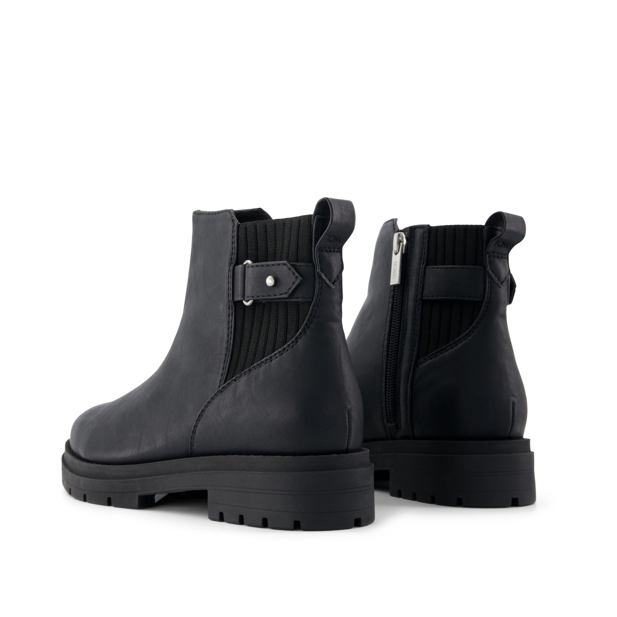 Womens Astrid Boot Water Repellent Black Faux Leather - Image 3