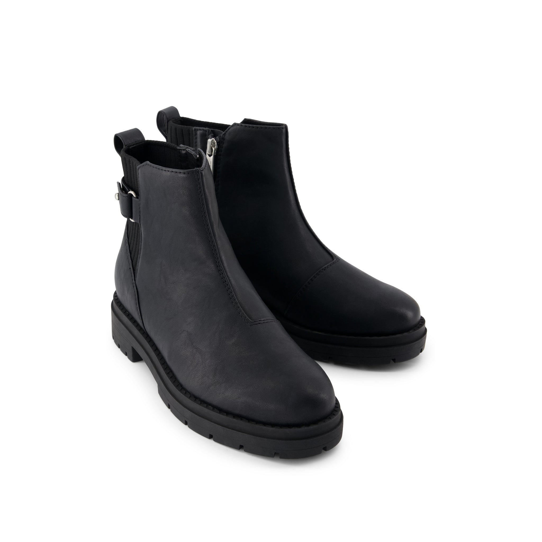 Womens Astrid Boot Water Repellent Black Faux Leather - Image 2