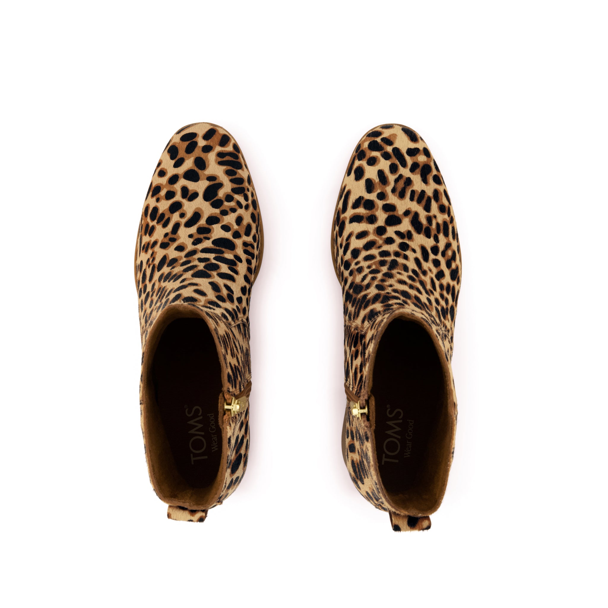 Womens Delilah Heeled Boot Brown Sugar Leopard Print Hair Leather - Image 6