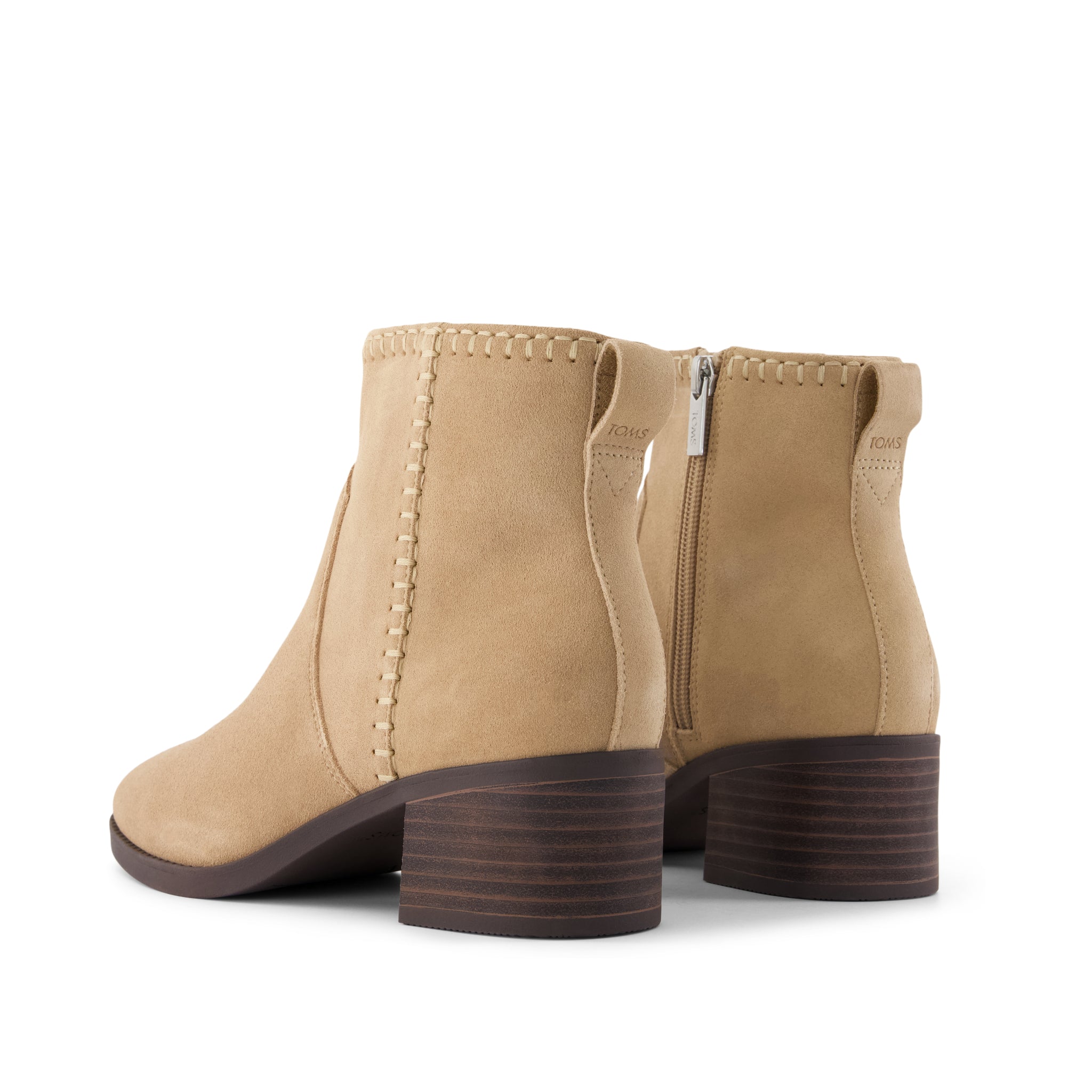 Womens Delilah Heeled Boot Water Repellent Taupe Suede - Image 4