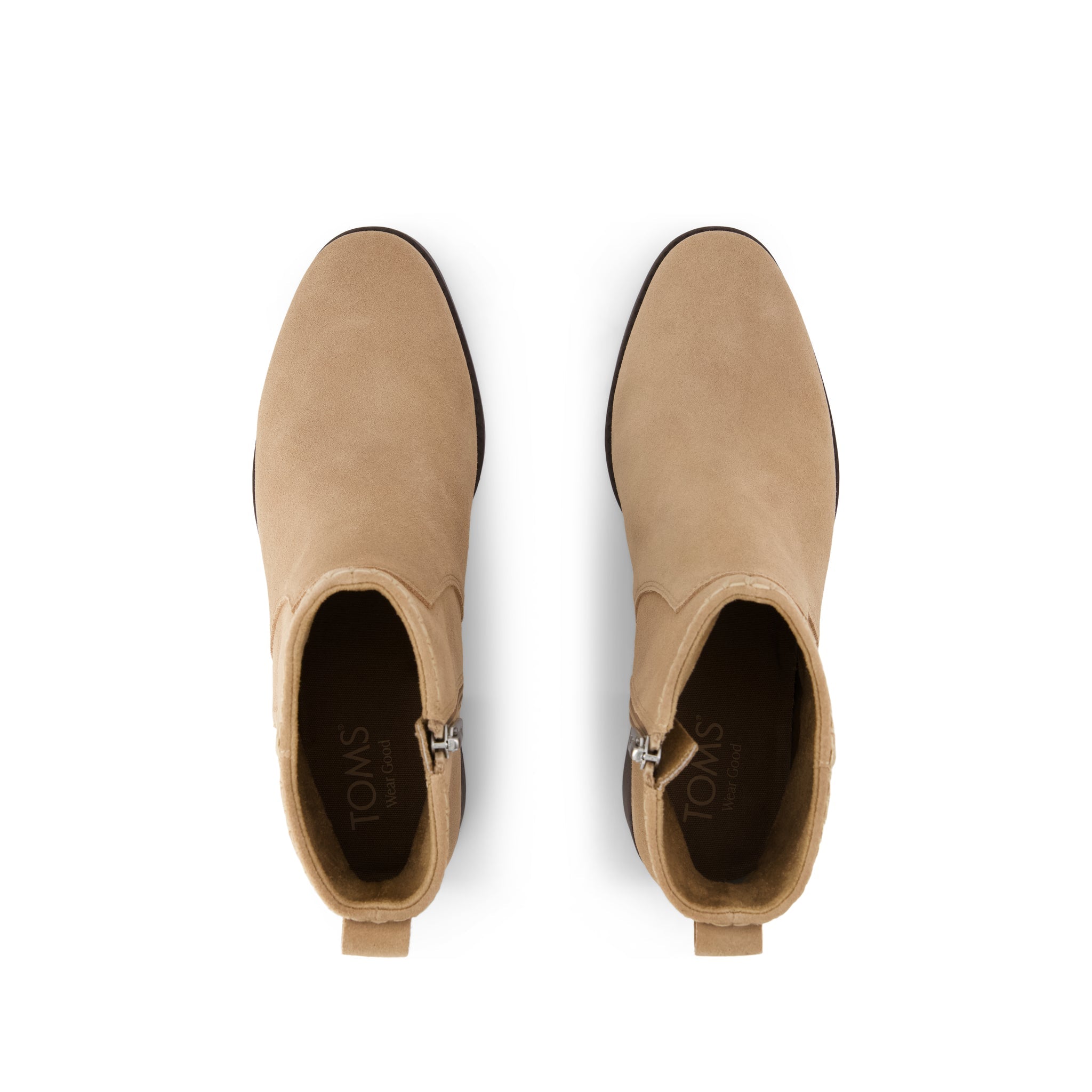 Womens Delilah Heeled Boot Water Repellent Taupe Suede - Image 6