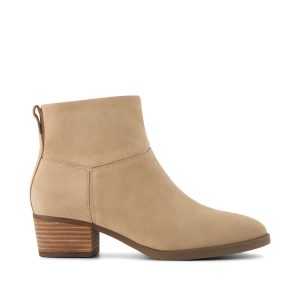 Womens Elia Ankle Boot Water Resistant Taupe Suede