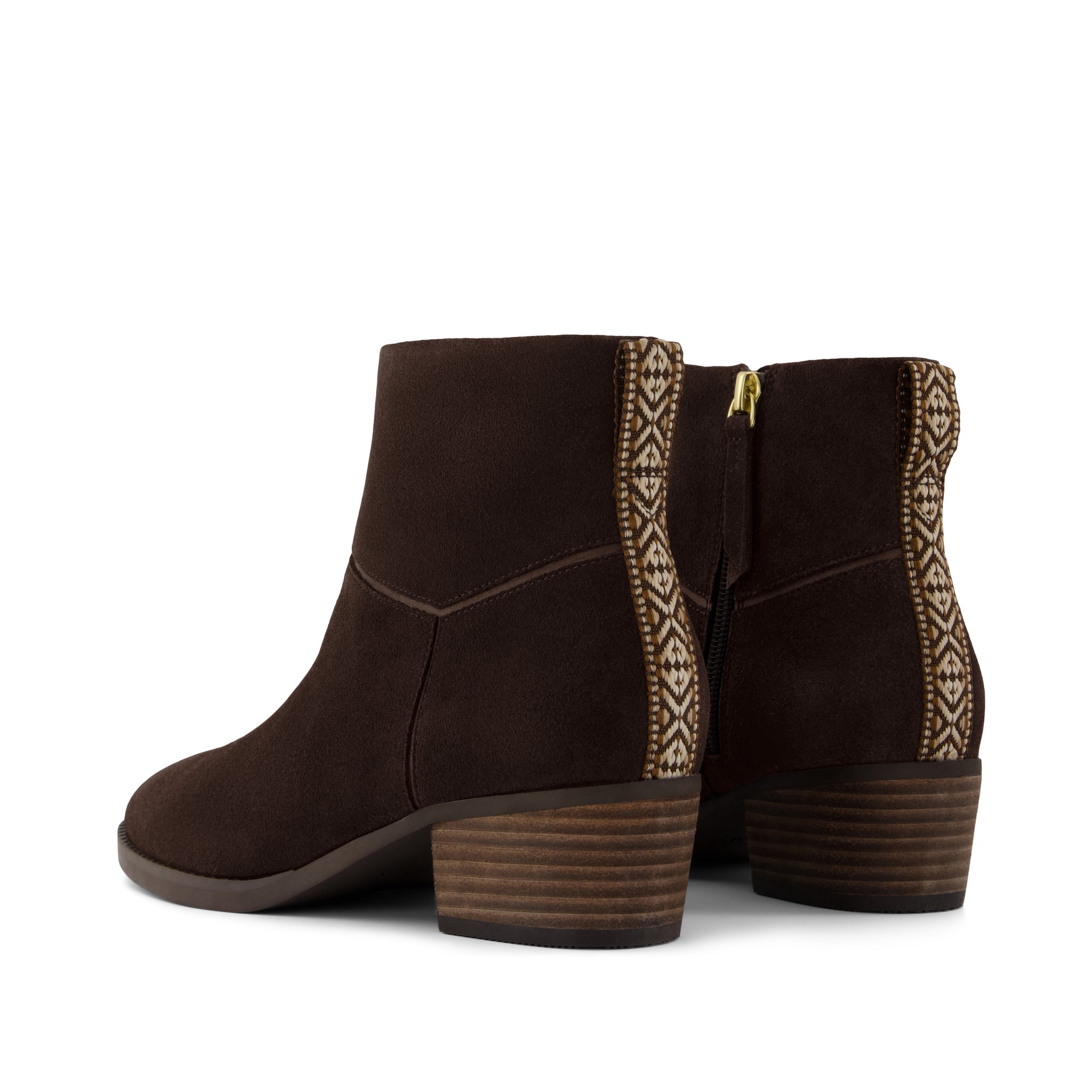 Womens Elia Ankle Boot Water Resistant Chocolate Brown Suede - Image 3