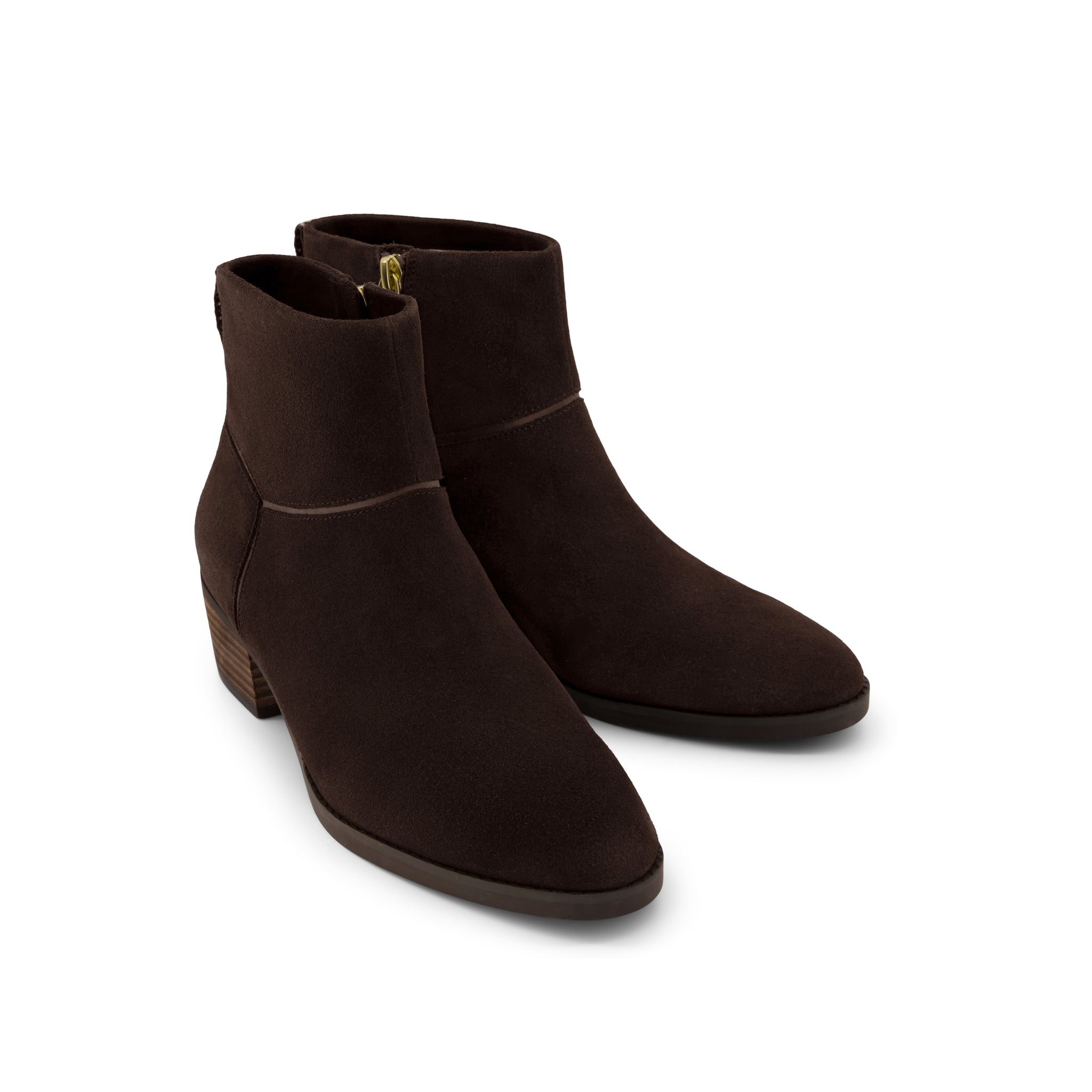 Womens Elia Ankle Boot Water Resistant Chocolate Brown Suede - Image 2