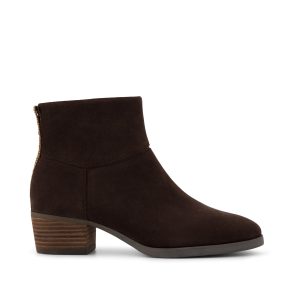 Womens Elia Ankle Boot Water Resistant Chocolate Brown Suede