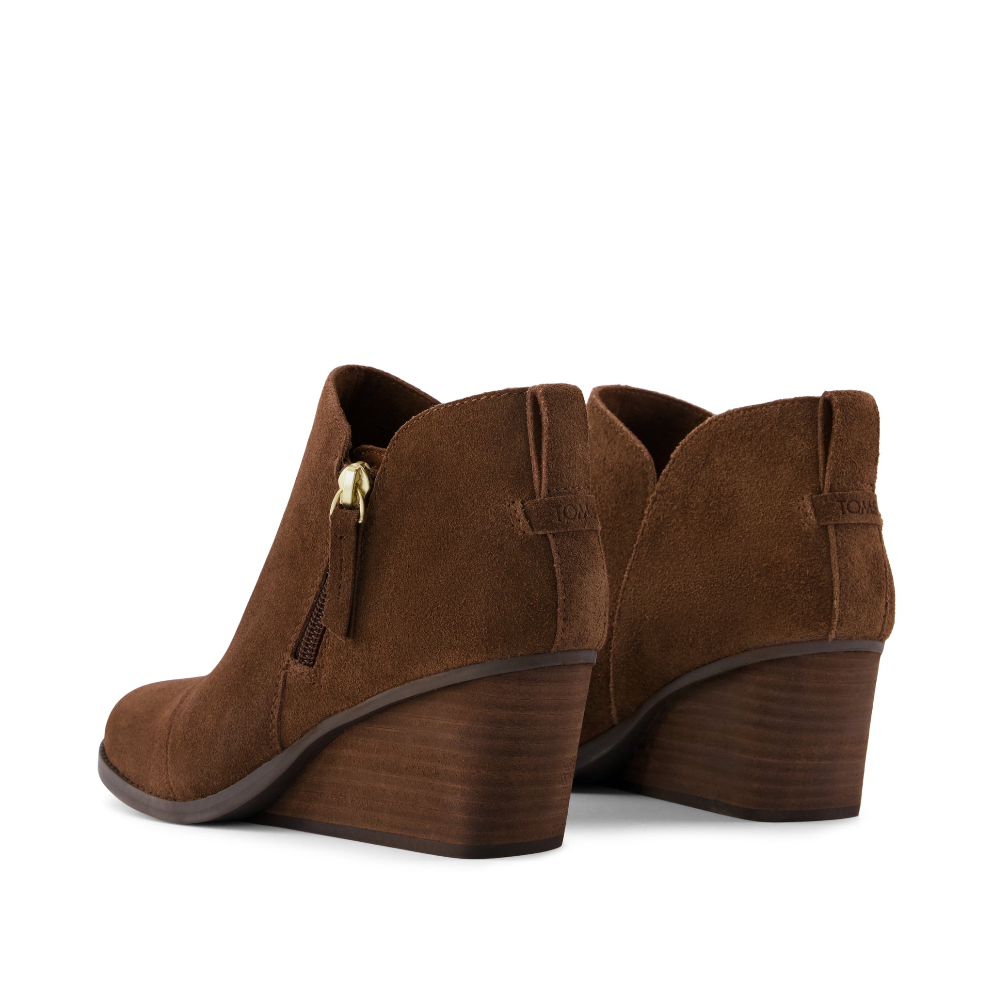 Womens Goldie Wedge Ankle Bootie Hot Cocoa Suede - Image 4