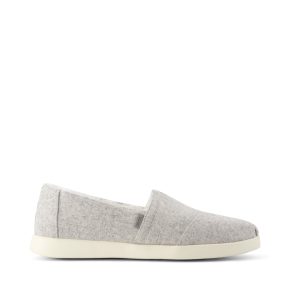 Womens Alpargata Plus Light Grey Heathered Tweed w/ Faux Fur