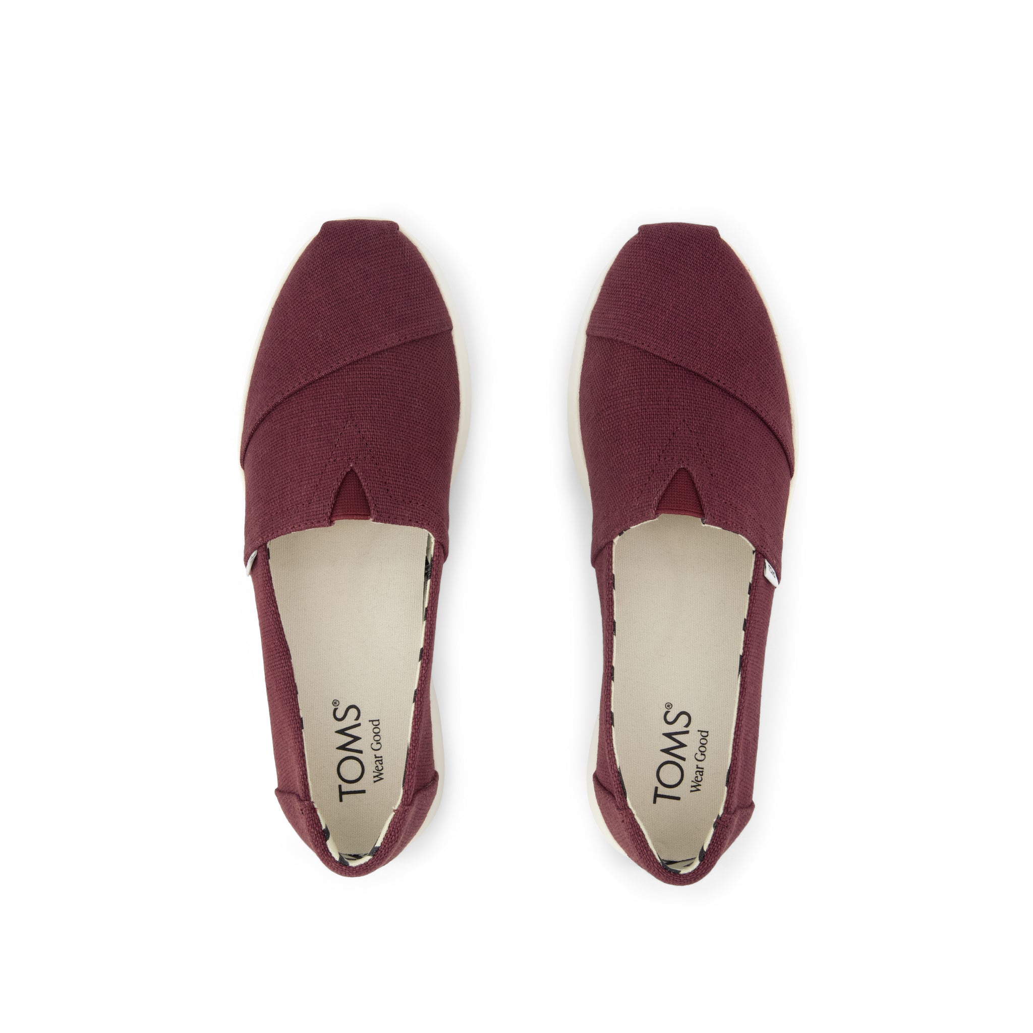 Womens Alpargata Plus Burgundy Heritage Canvas - Image 5