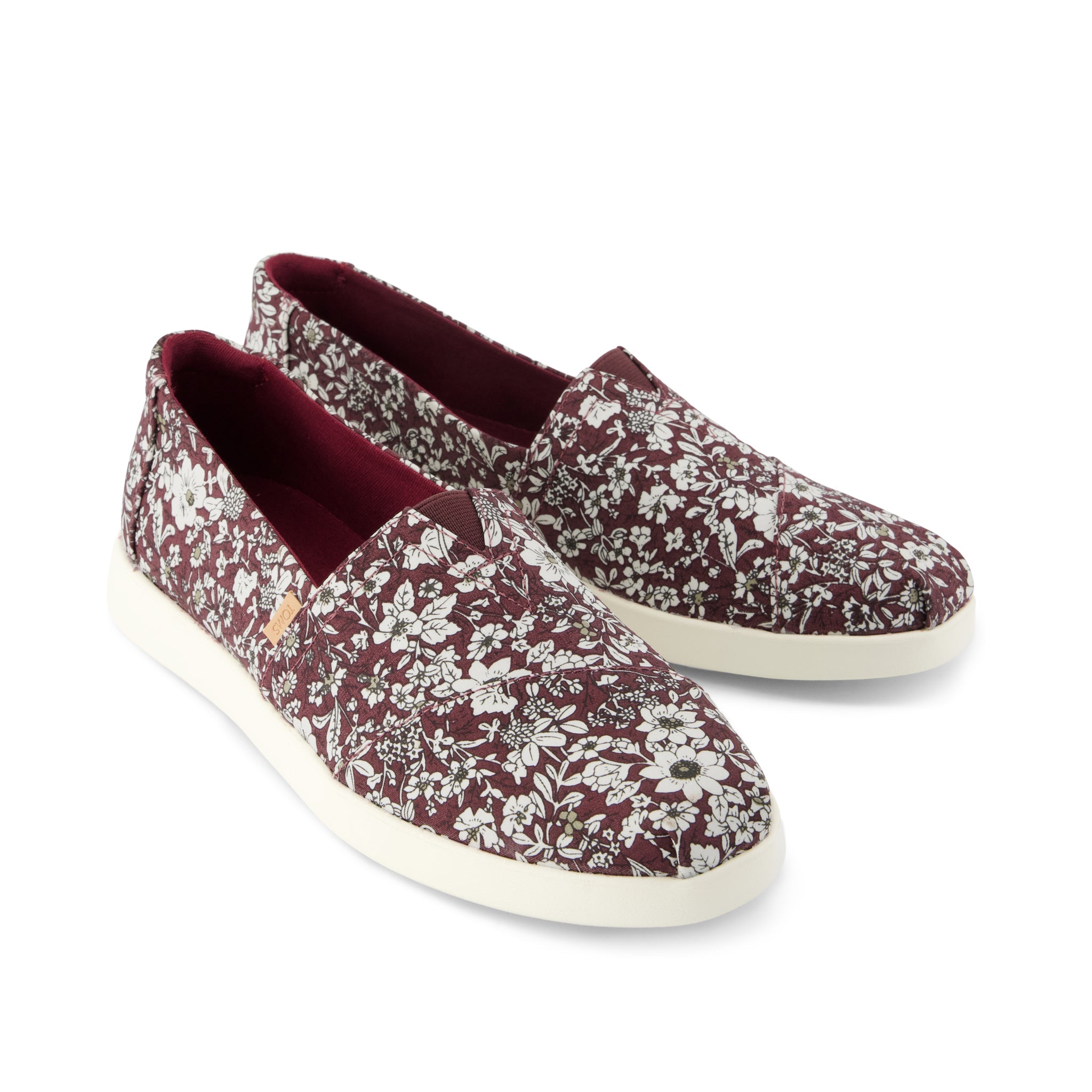 Womens Alpargata Plus Burgundy Floral Print - Image 2