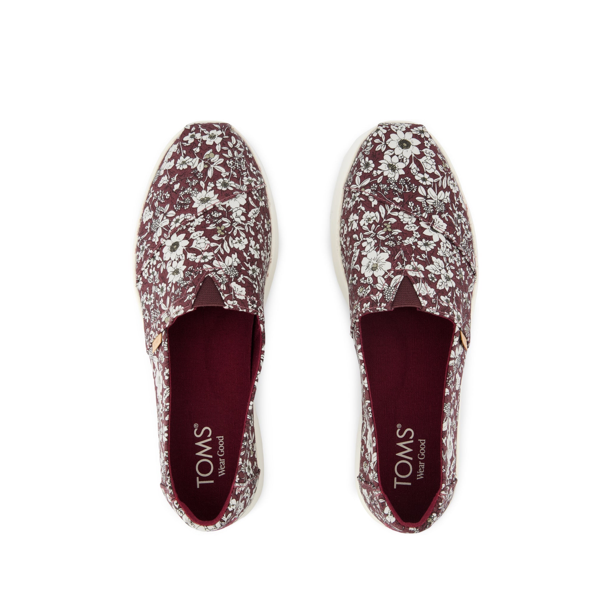 Womens Alpargata Plus Burgundy Floral Print - Image 5